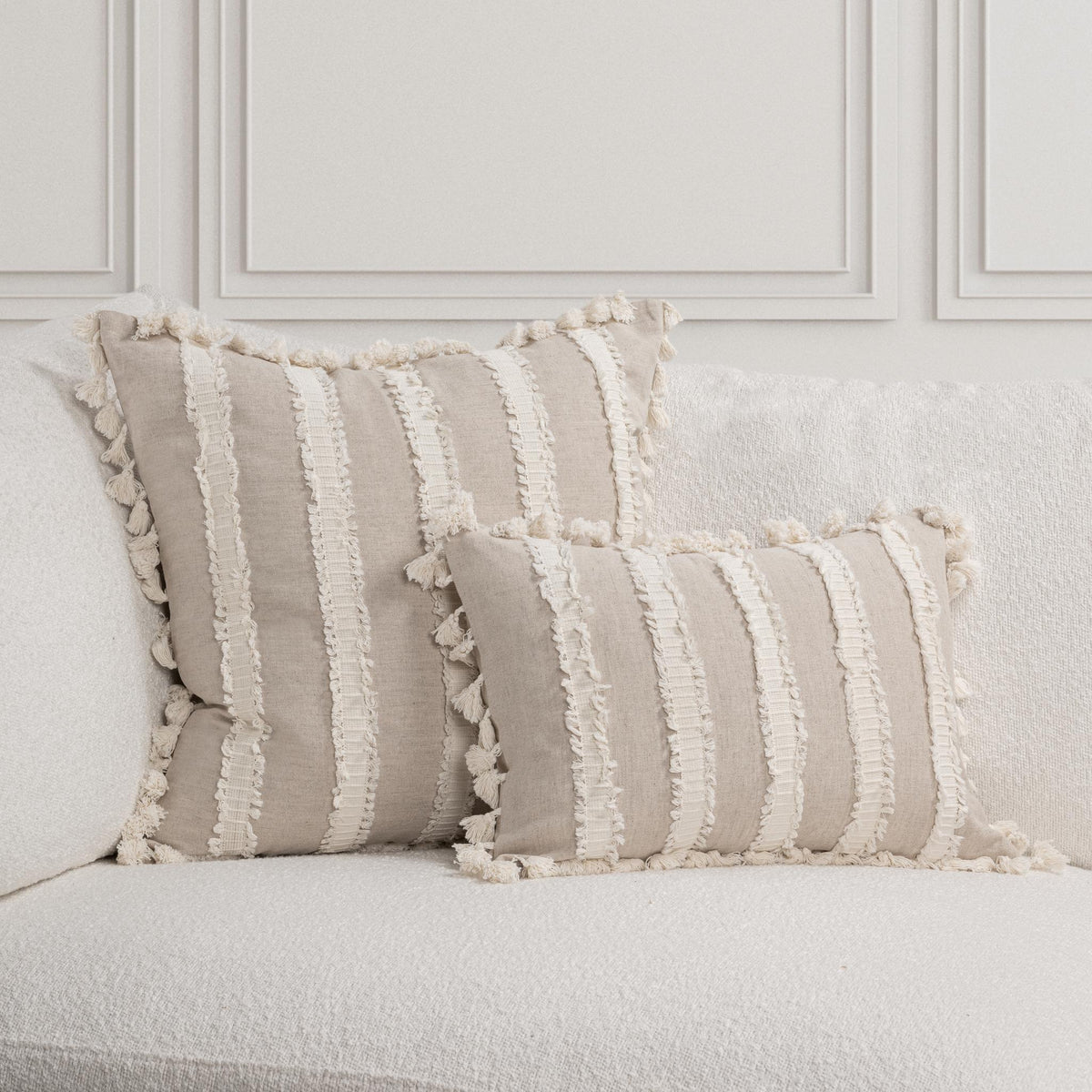 TQ Edisto Natural/Ivory Pillow by Classic Home