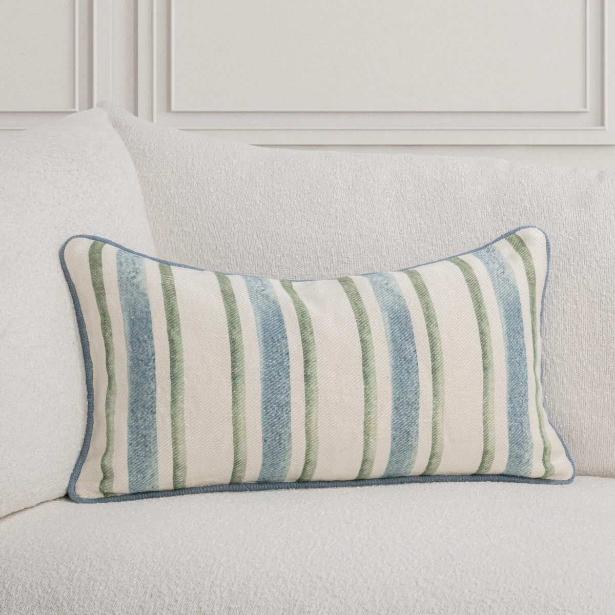 TQ Harbor Stripe Ivory Multi Pillow by Classic Home