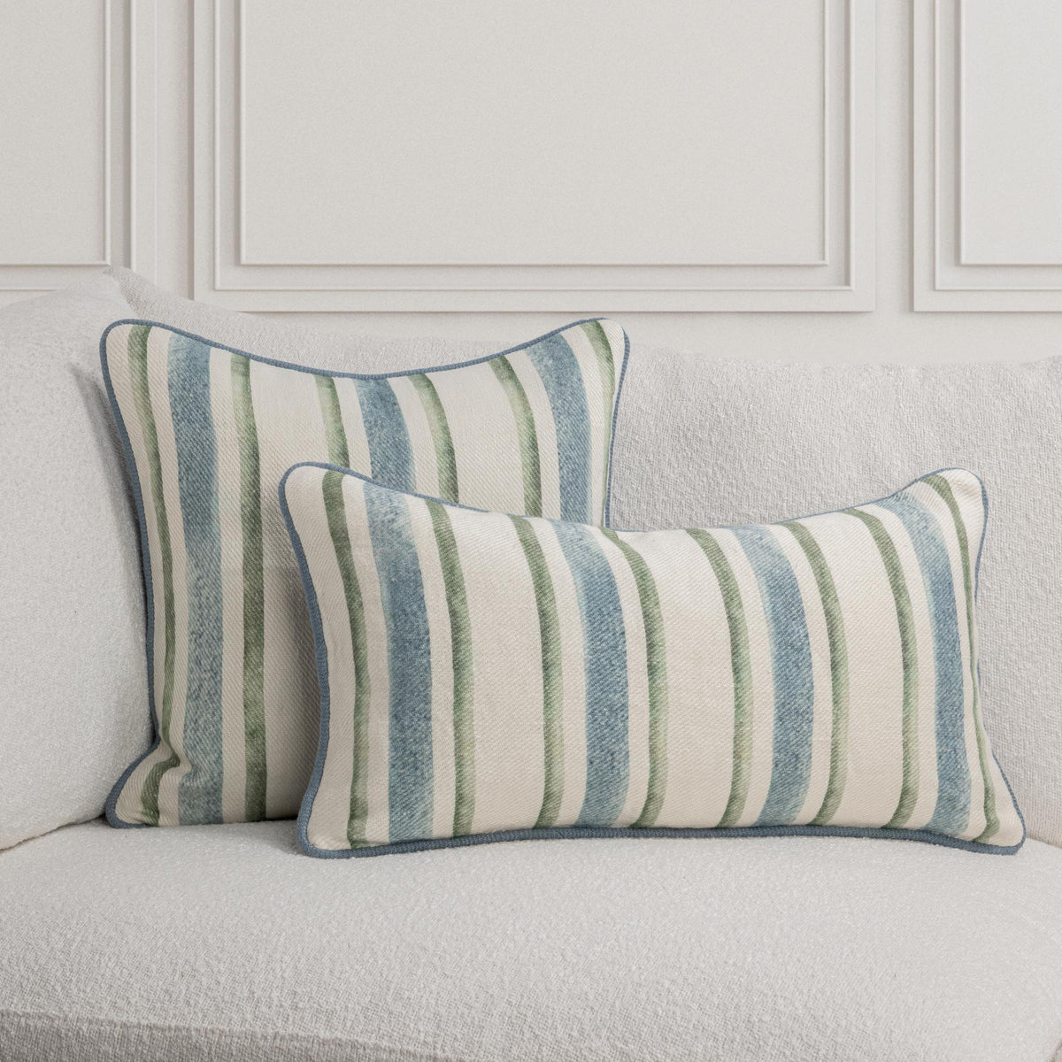 TQ Harbor Stripe Ivory Multi Pillow by Classic Home