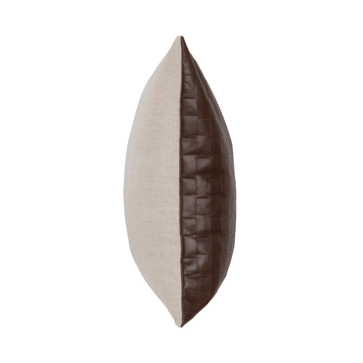TQ Leather Seston Brown Pillow by Classic Home