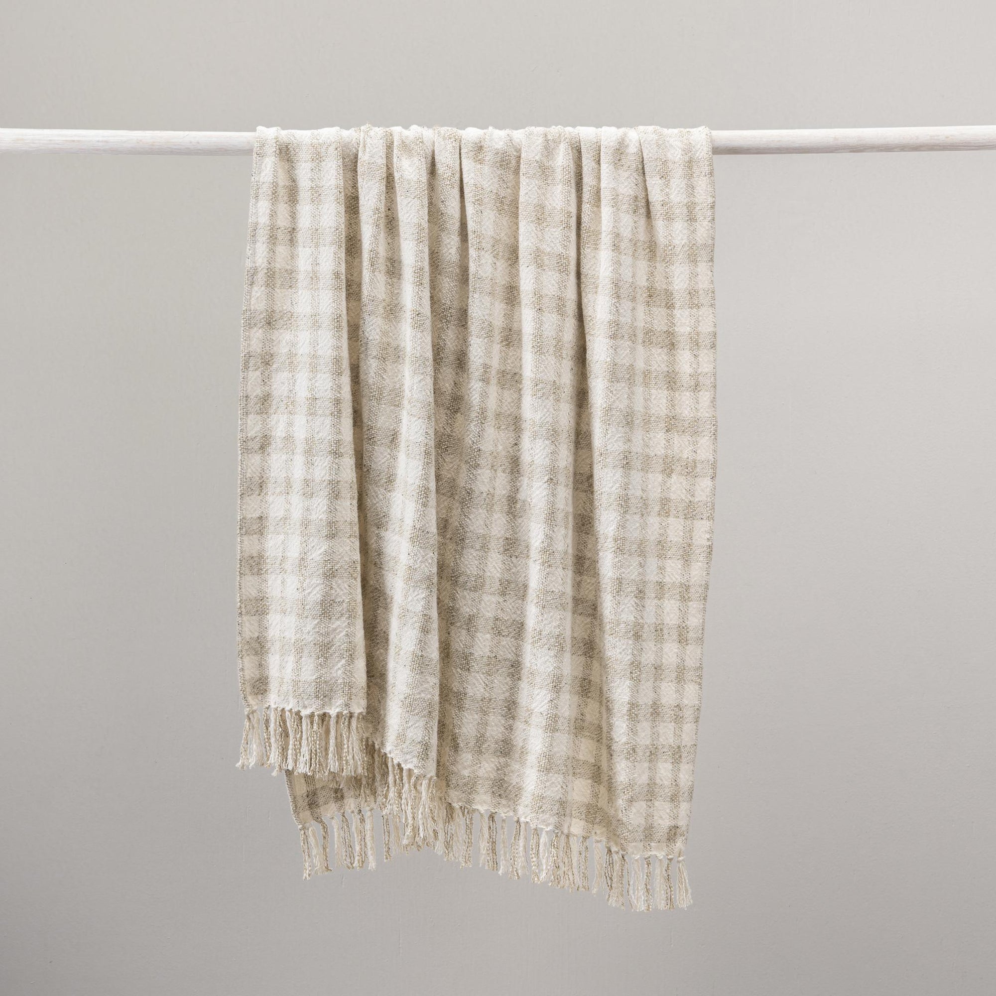 TC Sari Throw 50x70 - Natural with Ivory
