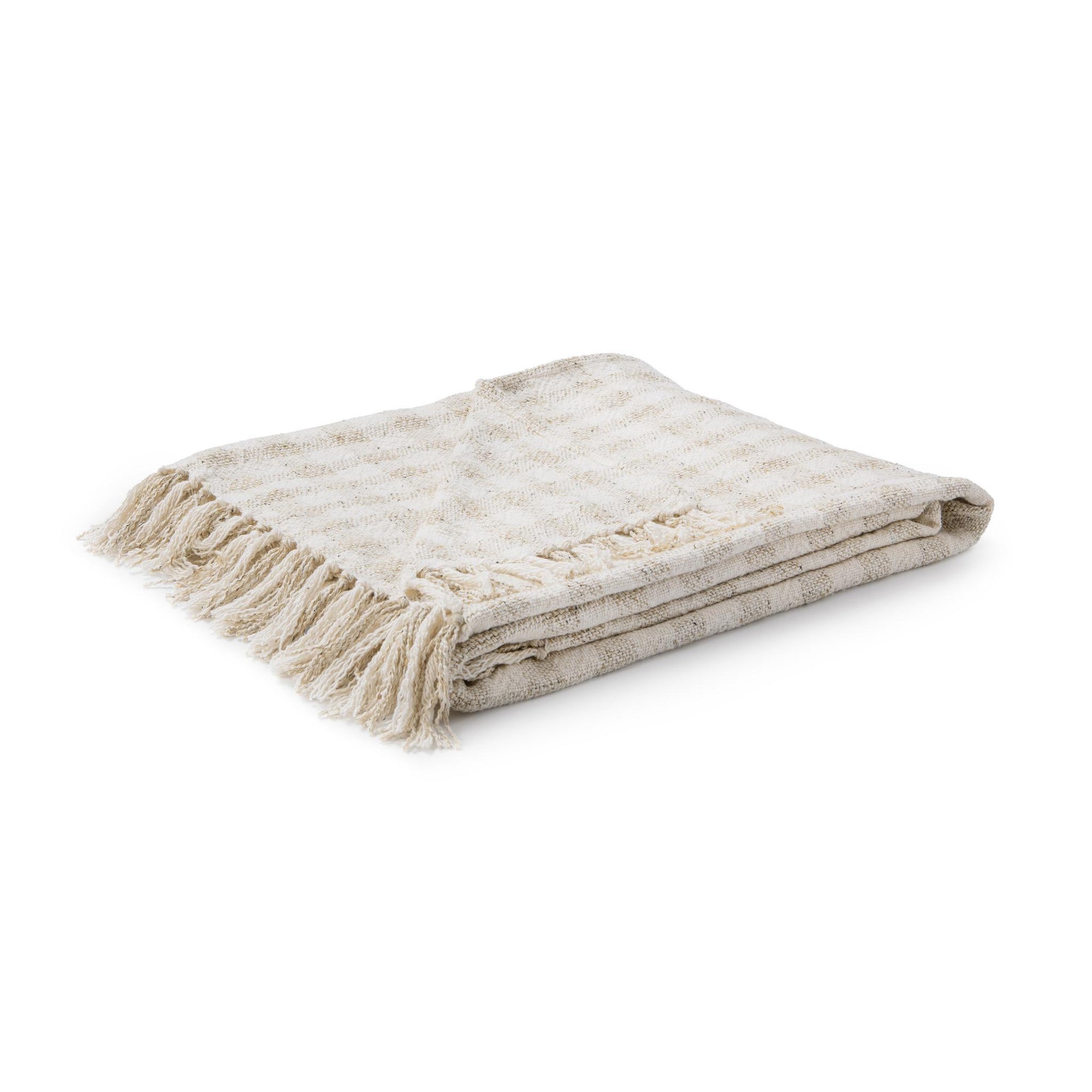 TC Sari Throw 50x70 - Natural with Ivory
