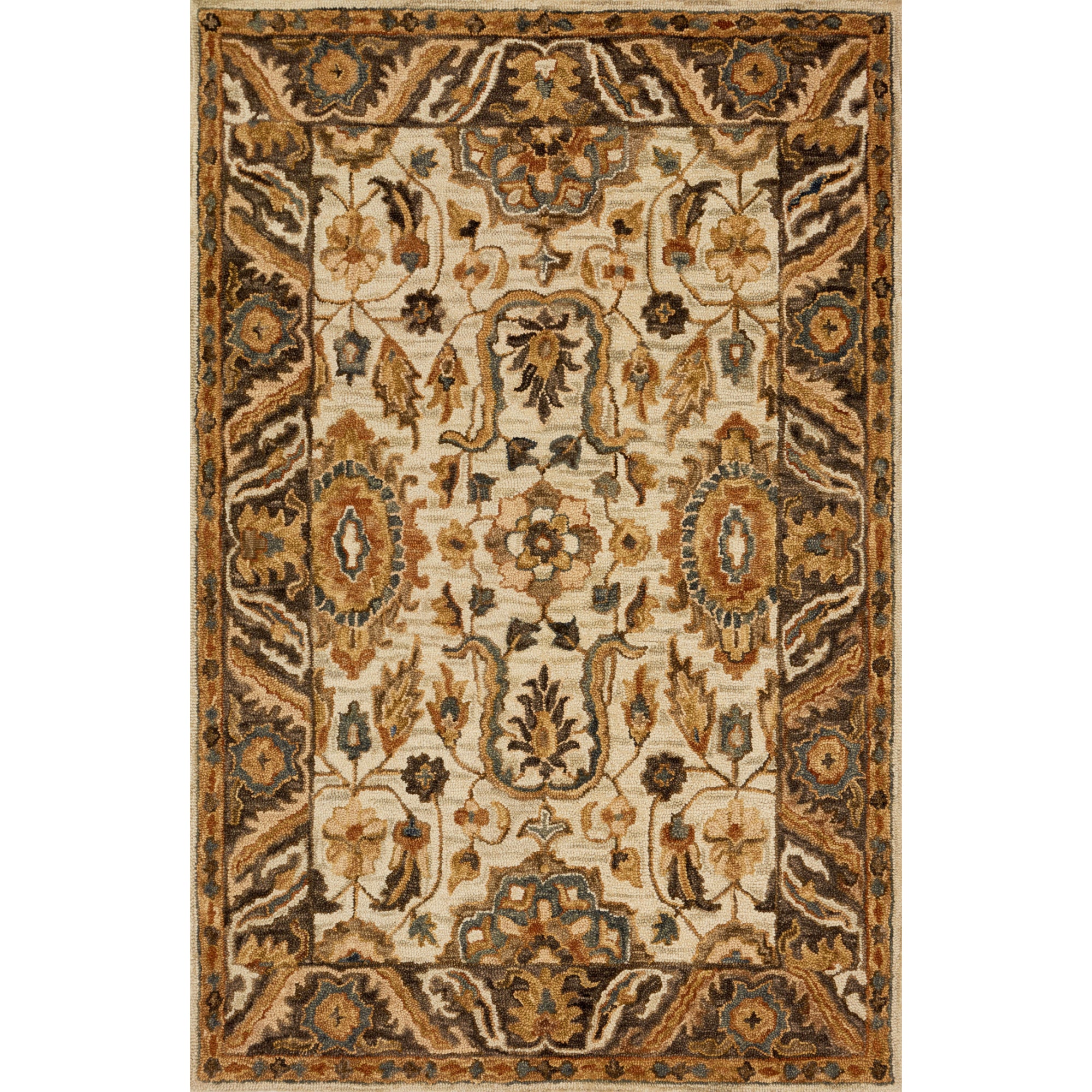 Loloi Victoria Ivory/Dark Taupe Rug