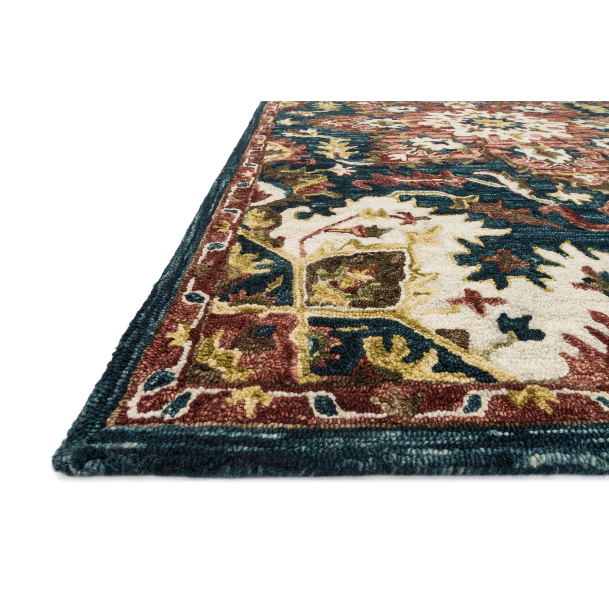 Loloi Victoria Teal/Raspberry Rug