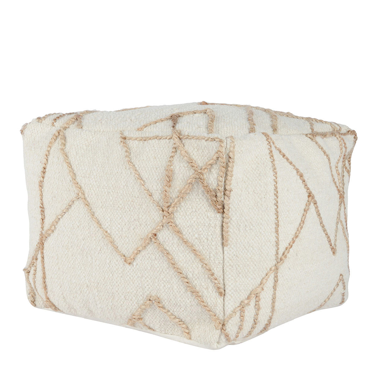 Sintra Pouf - Ivory/Natural