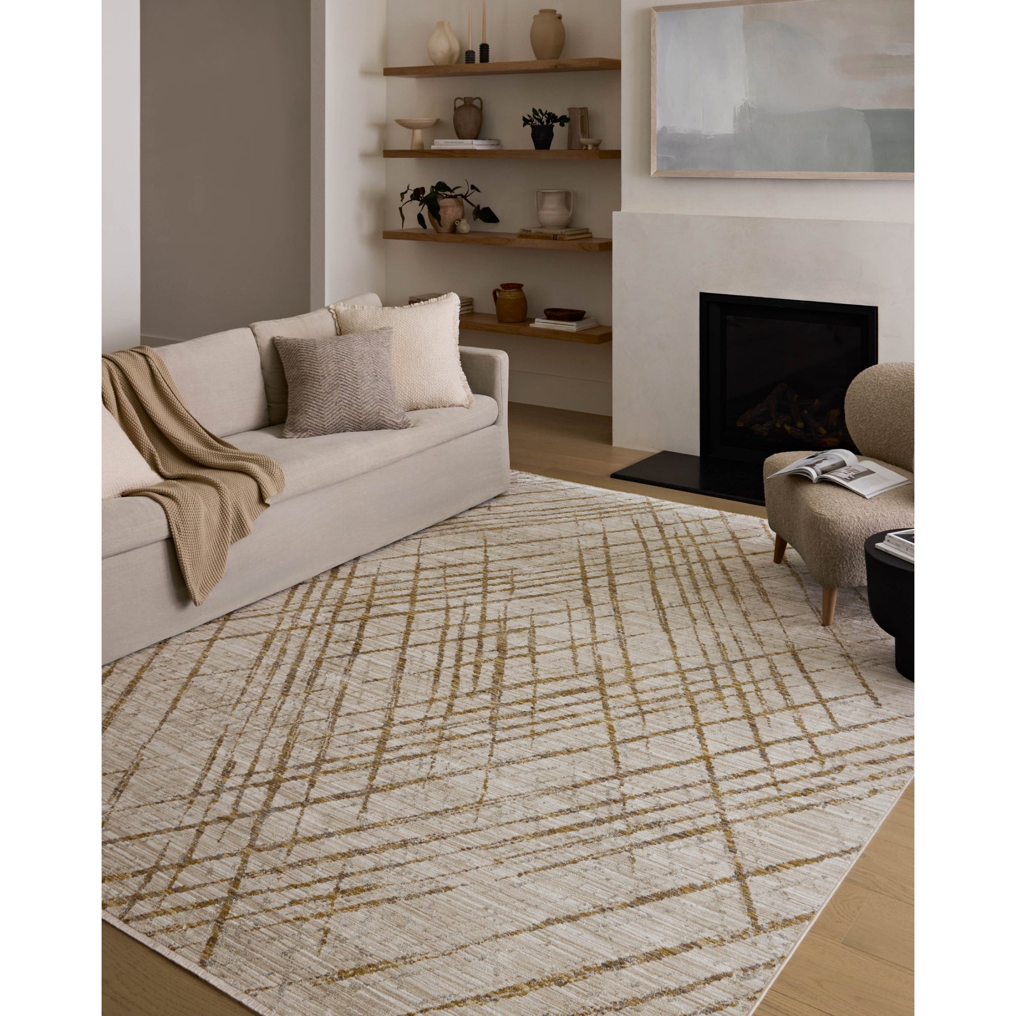 Loloi Wade Beige/Gold Rug