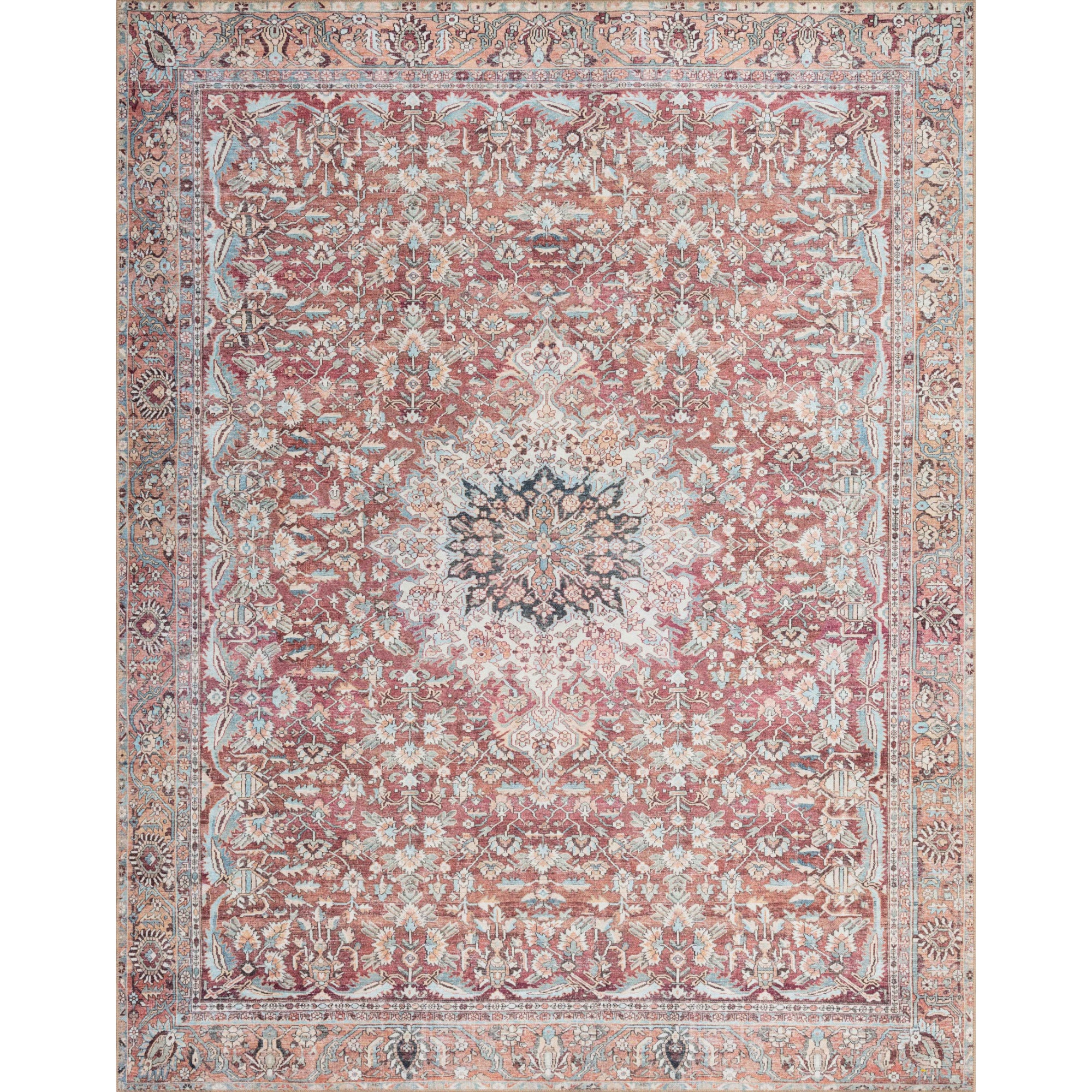 Loloi Wynter Tomato/Teal Rug
