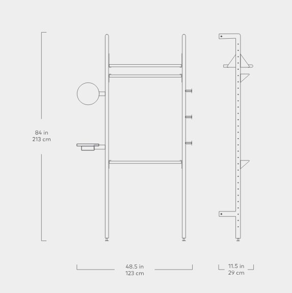 Branch-1 Wardrobe Unit SHELVING Gus* Four Hands, Mid Century Modern Furniture, Old Bones Furniture Company, Old Bones Co, Modern Mid Century, Designer Furniture, https://www.oldbonesco.com/