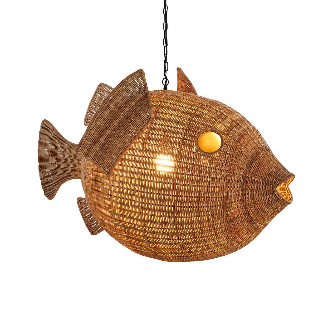 Wicker Blowfish Pendant