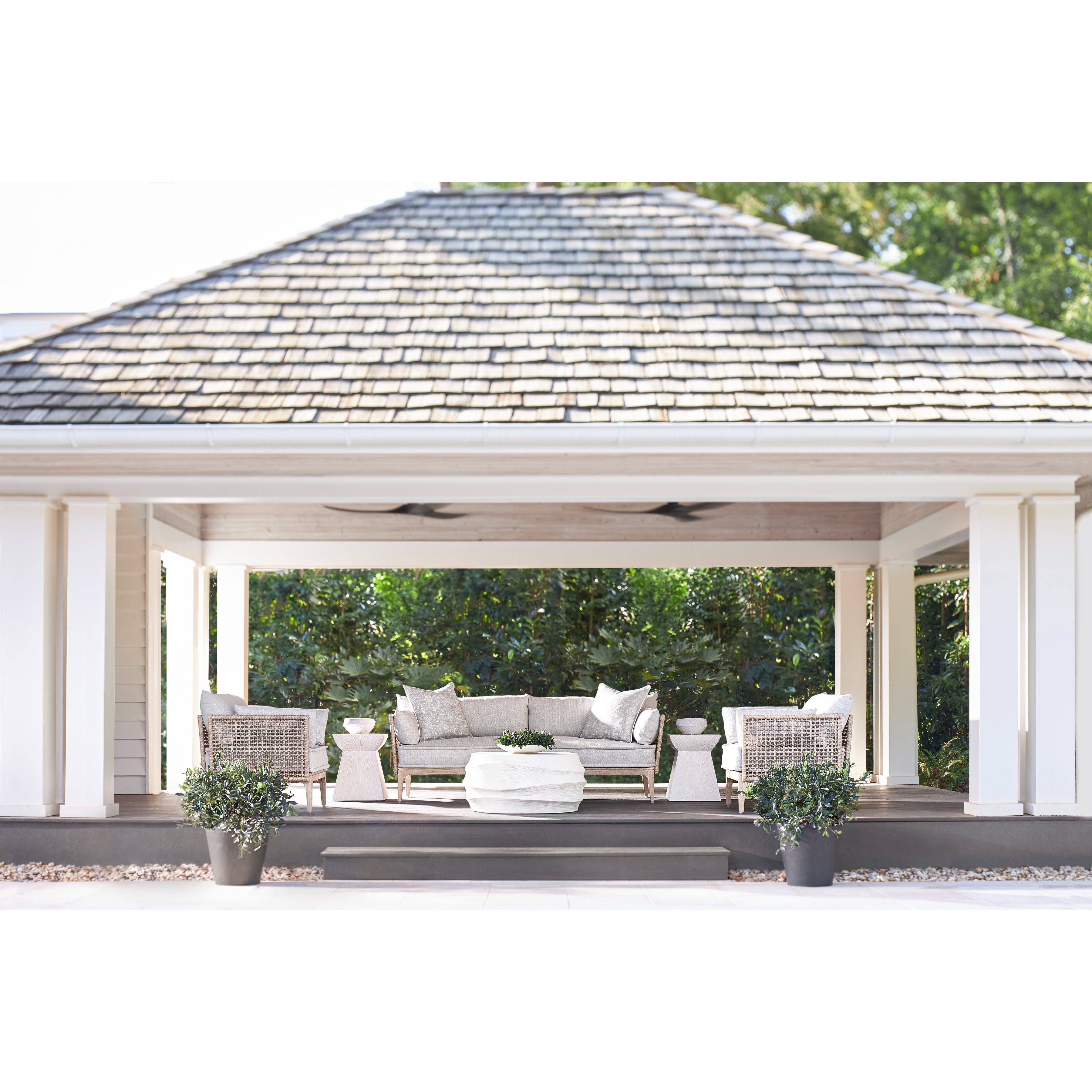 Kai Round Outdoor Cocktail Table by Bernhardt