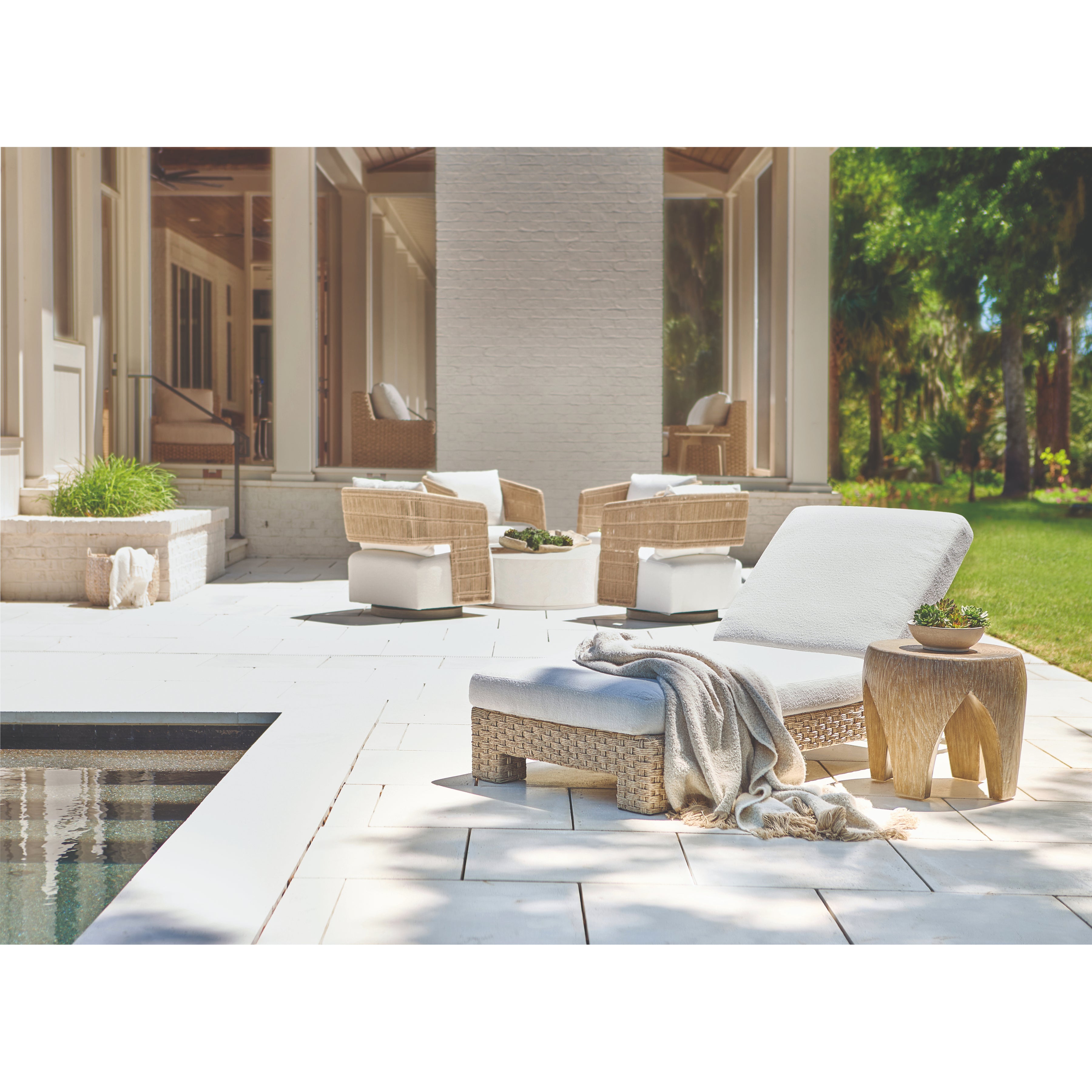 Neptune Outdoor Side Table by Bernhardt