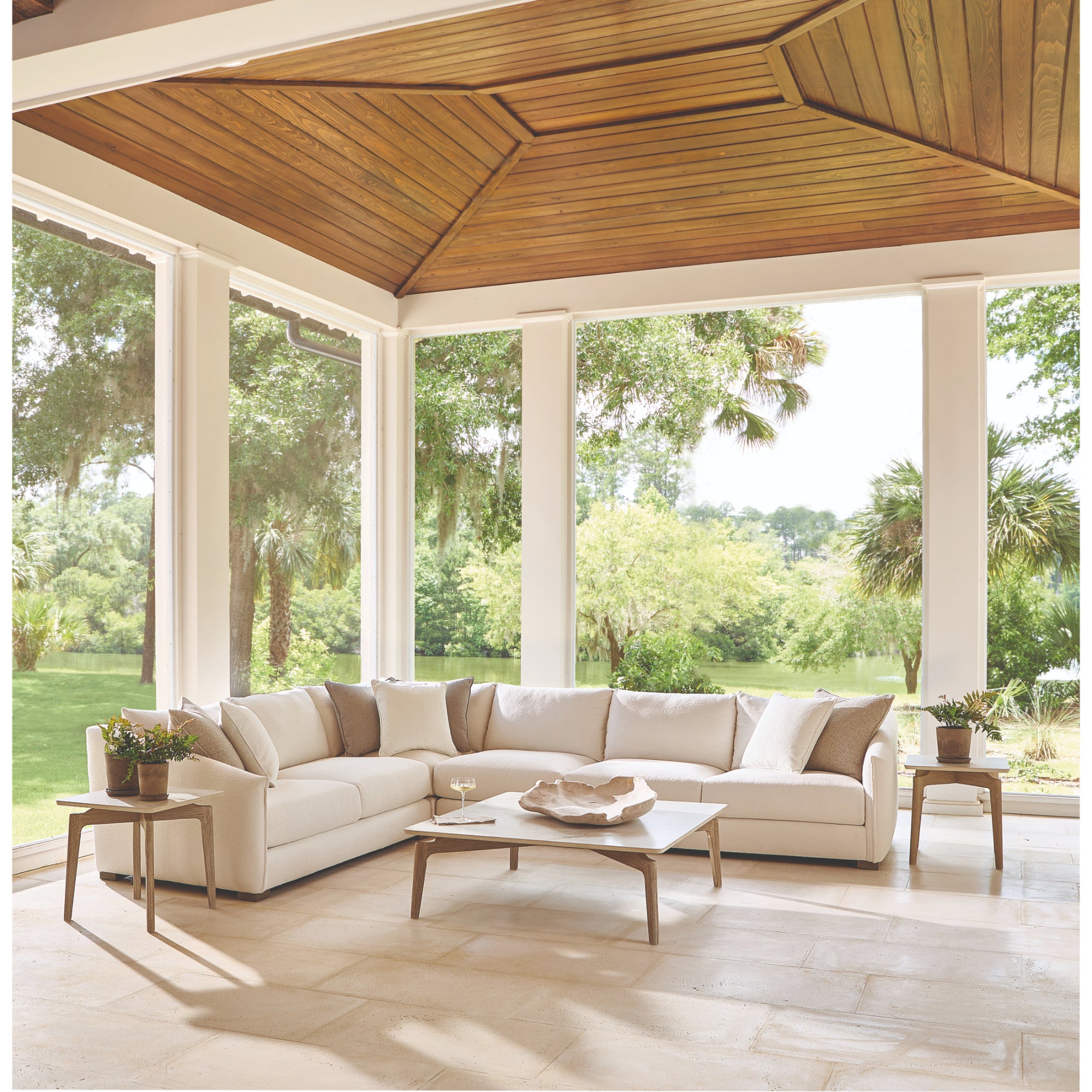 Aurora Outdoor Side Table by Bernhardt