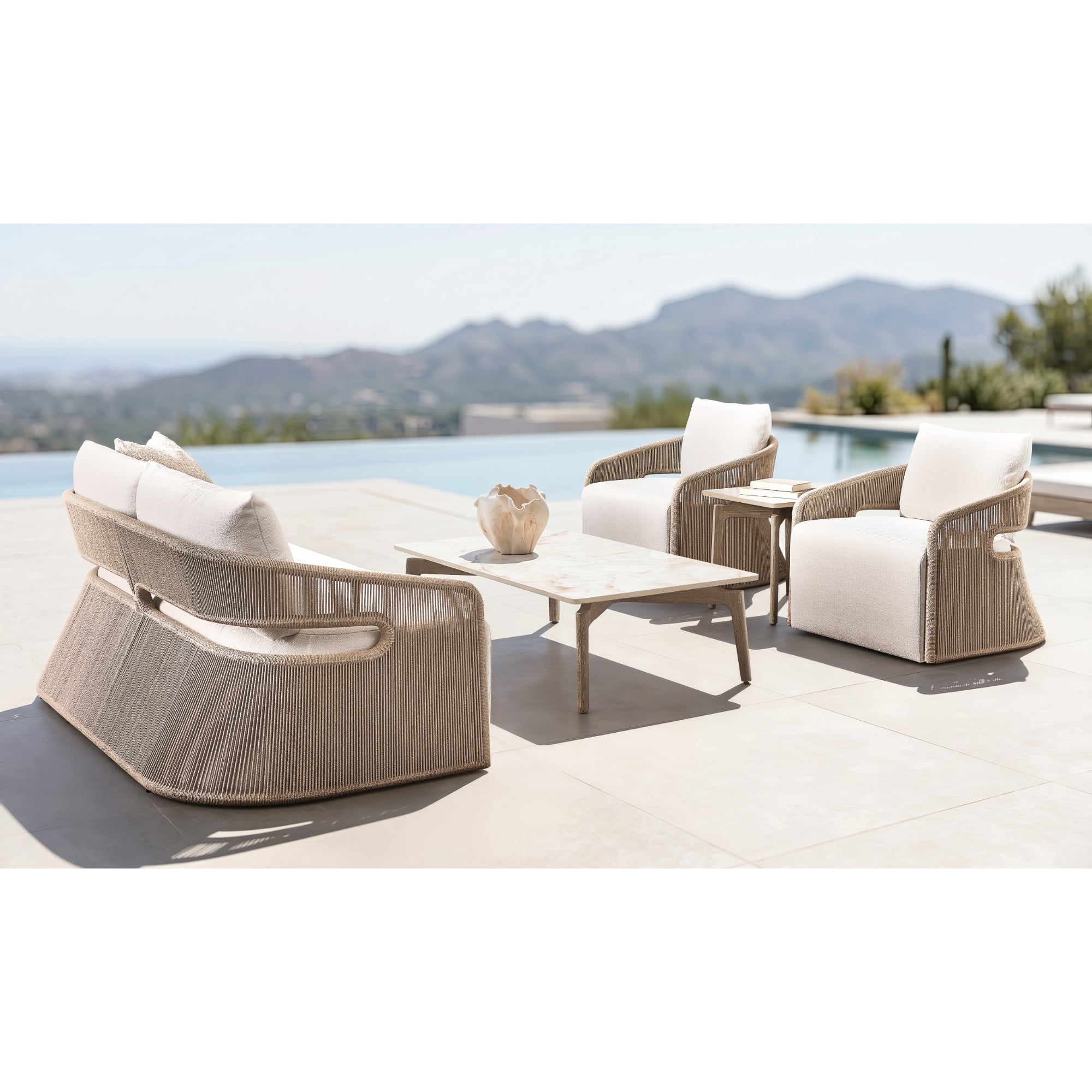 Aurora Outdoor Side Table by Bernhardt