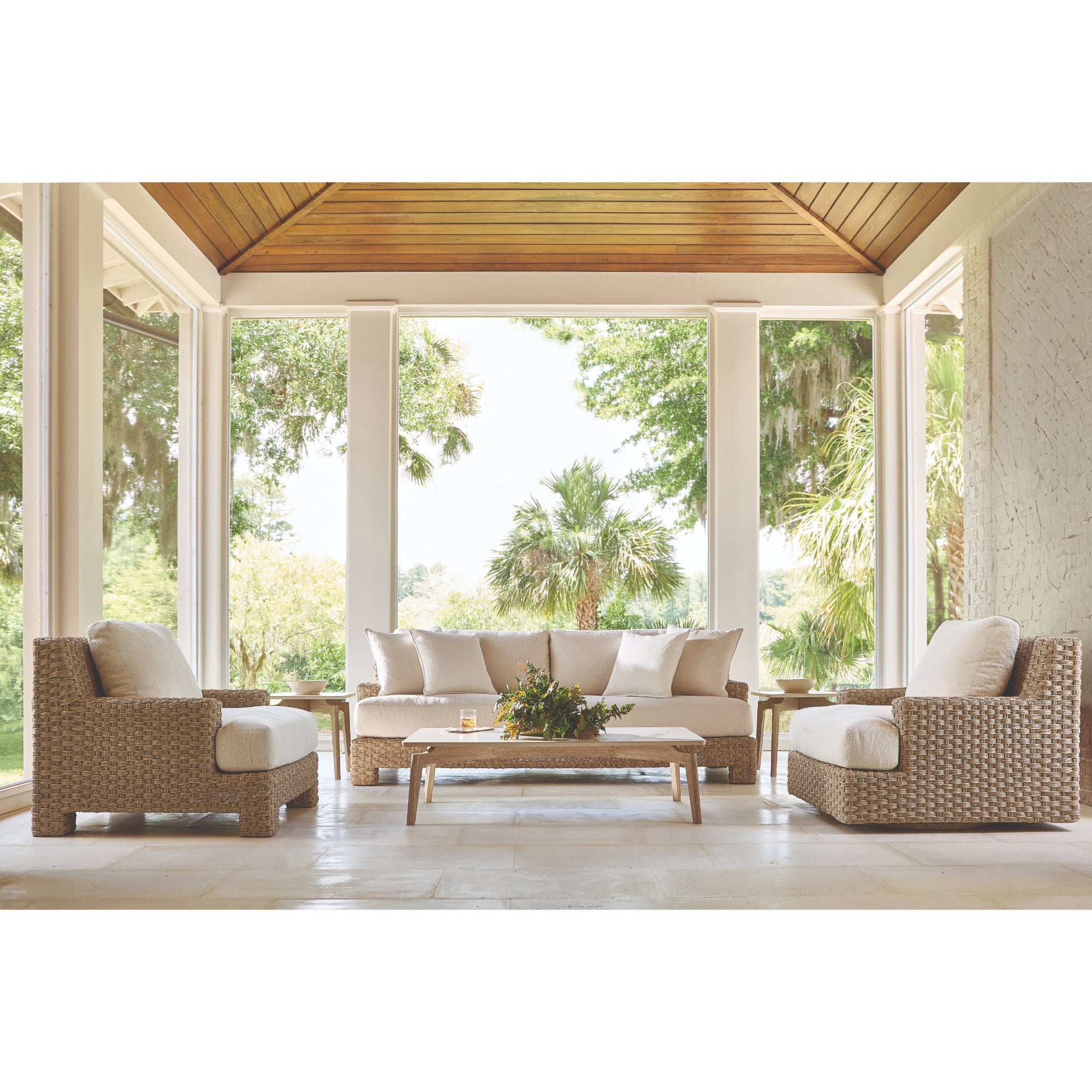 Aurora Outdoor Side Table by Bernhardt