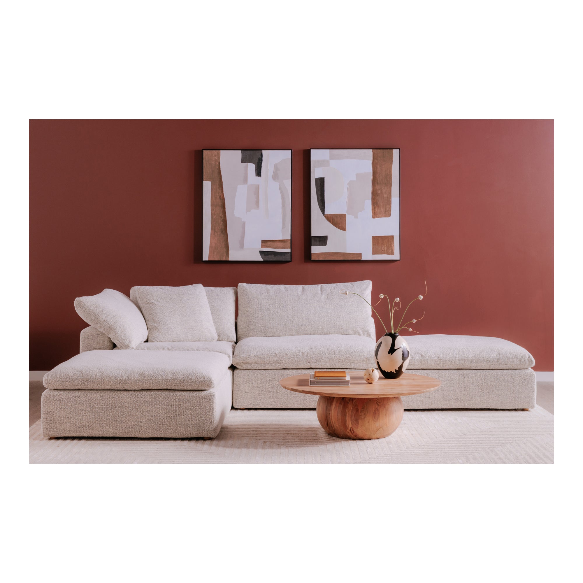 Clay Ottoman Coastside Sand Ottomans Moe's Four Hands, Mid Century Modern Furniture, Old Bones Furniture Company, Old Bones Co, Modern Mid Century, Designer Furniture, Furniture Sale, Warehouse Furniture Sale, Clay Ottoman Coastside Sand Sale, https://www.oldbonesco.com/