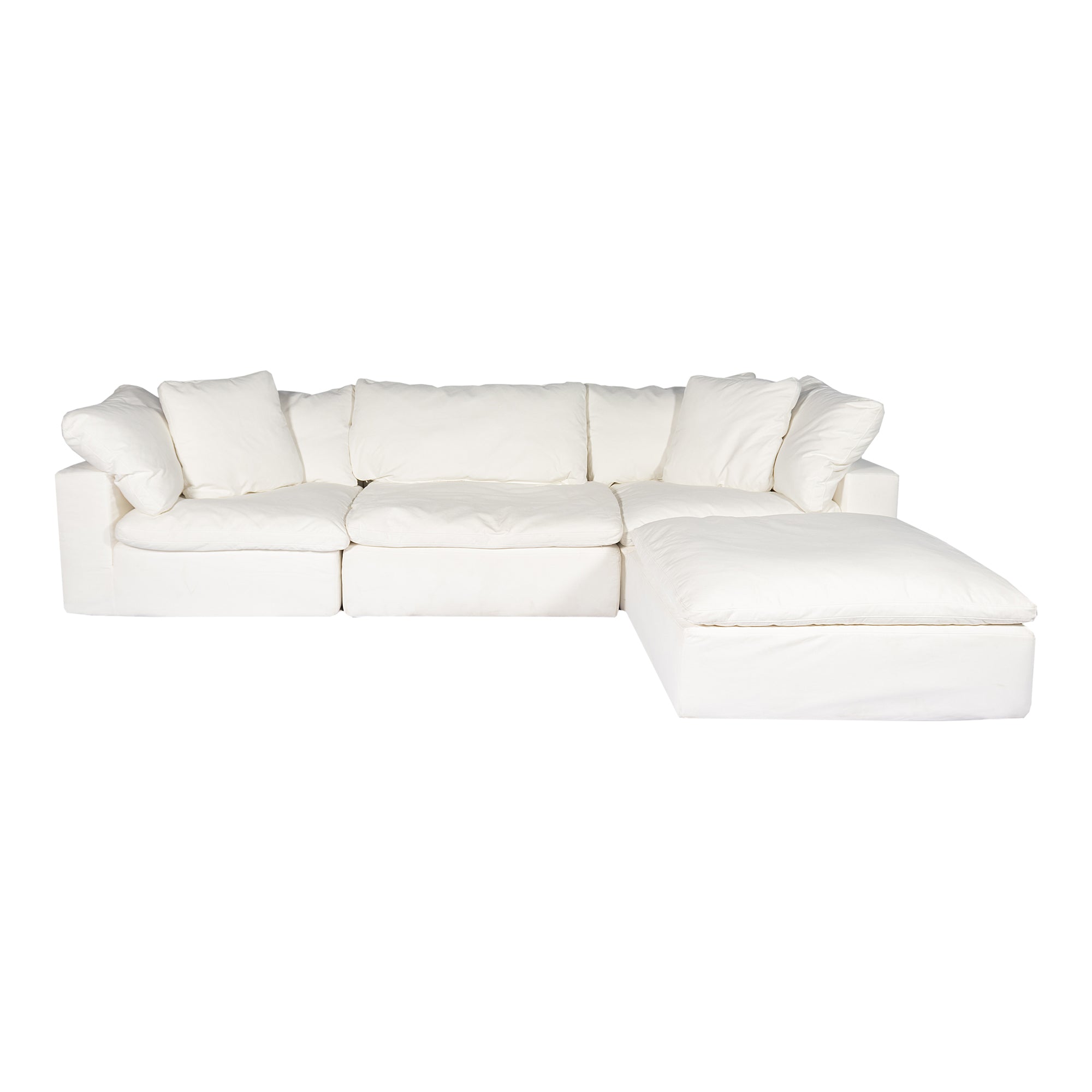 Clay Lounge Modular Sectional WhiteSectional Moe's White   Four Hands, Mid Century Modern Furniture, Old Bones Furniture Company, Old Bones Co, Modern Mid Century, Designer Furniture, Furniture Sale, Warehouse Furniture Sale, Clay Lounge Modular Sectional Sale, https://www.oldbonesco.com/