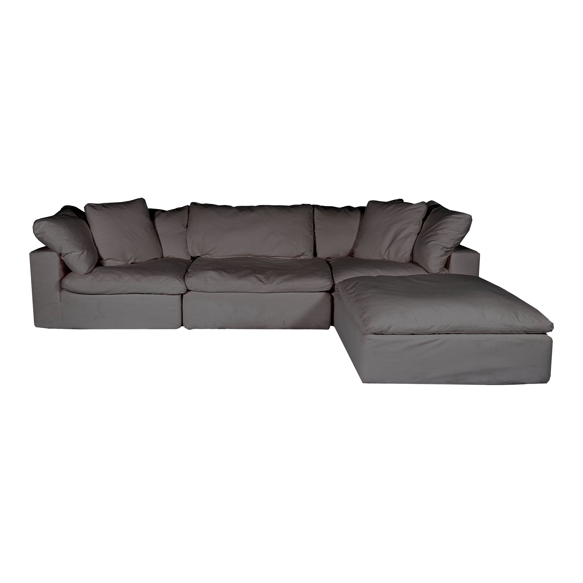 Clay Lounge Modular Sectional GreySectional Moe's Grey   Four Hands, Mid Century Modern Furniture, Old Bones Furniture Company, Old Bones Co, Modern Mid Century, Designer Furniture, Furniture Sale, Warehouse Furniture Sale, Clay Lounge Modular Sectional Sale, https://www.oldbonesco.com/