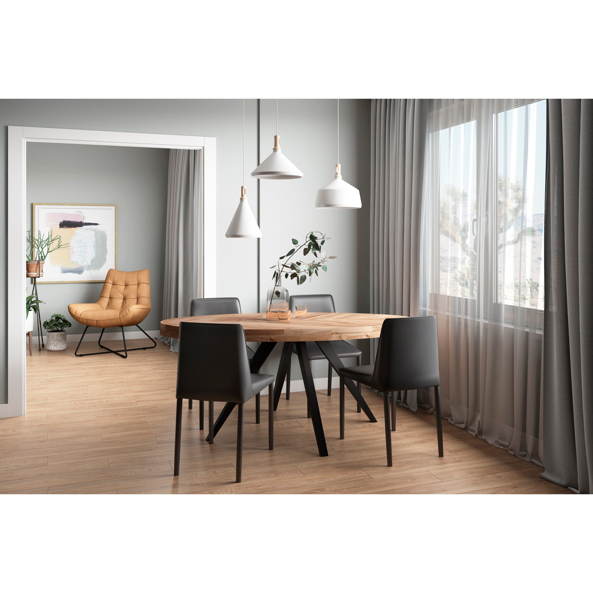 Nora Dining Chair Vegan Leather - Set of Two Dining Chair Moe's Four Hands, Mid Century Modern Furniture, Old Bones Furniture Company, Old Bones Co, Modern Mid Century, Designer Furniture, Furniture Sale, Warehouse Furniture Sale, Nora Dining Chair Vegan Leather - Set of Two Sale, https://www.oldbonesco.com/