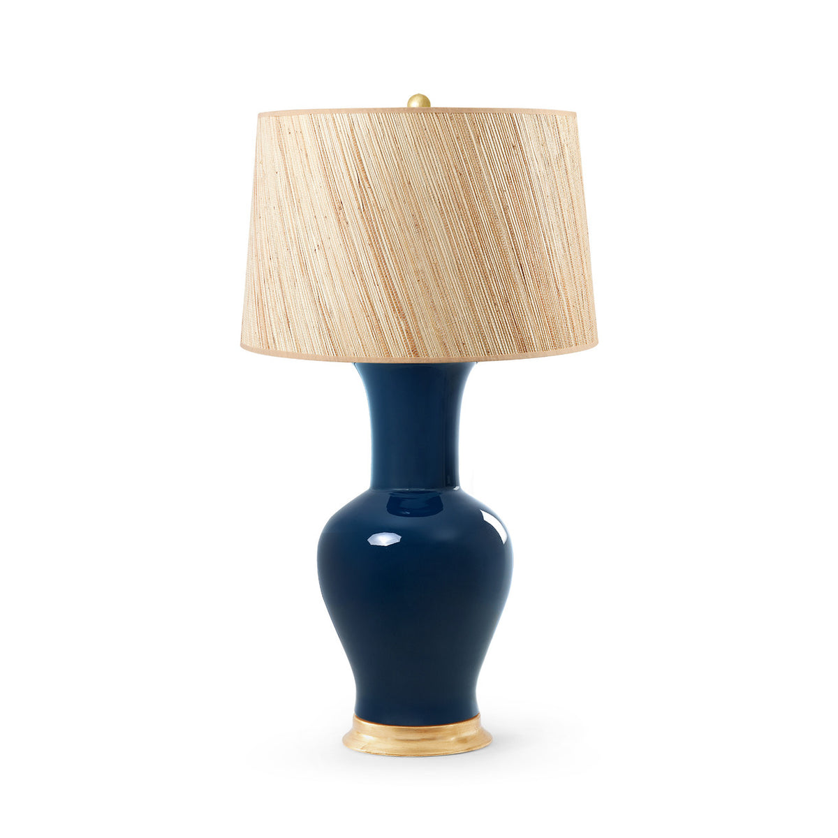 Acacia Lamp with Shade 17-inch Papyrus, with Gold