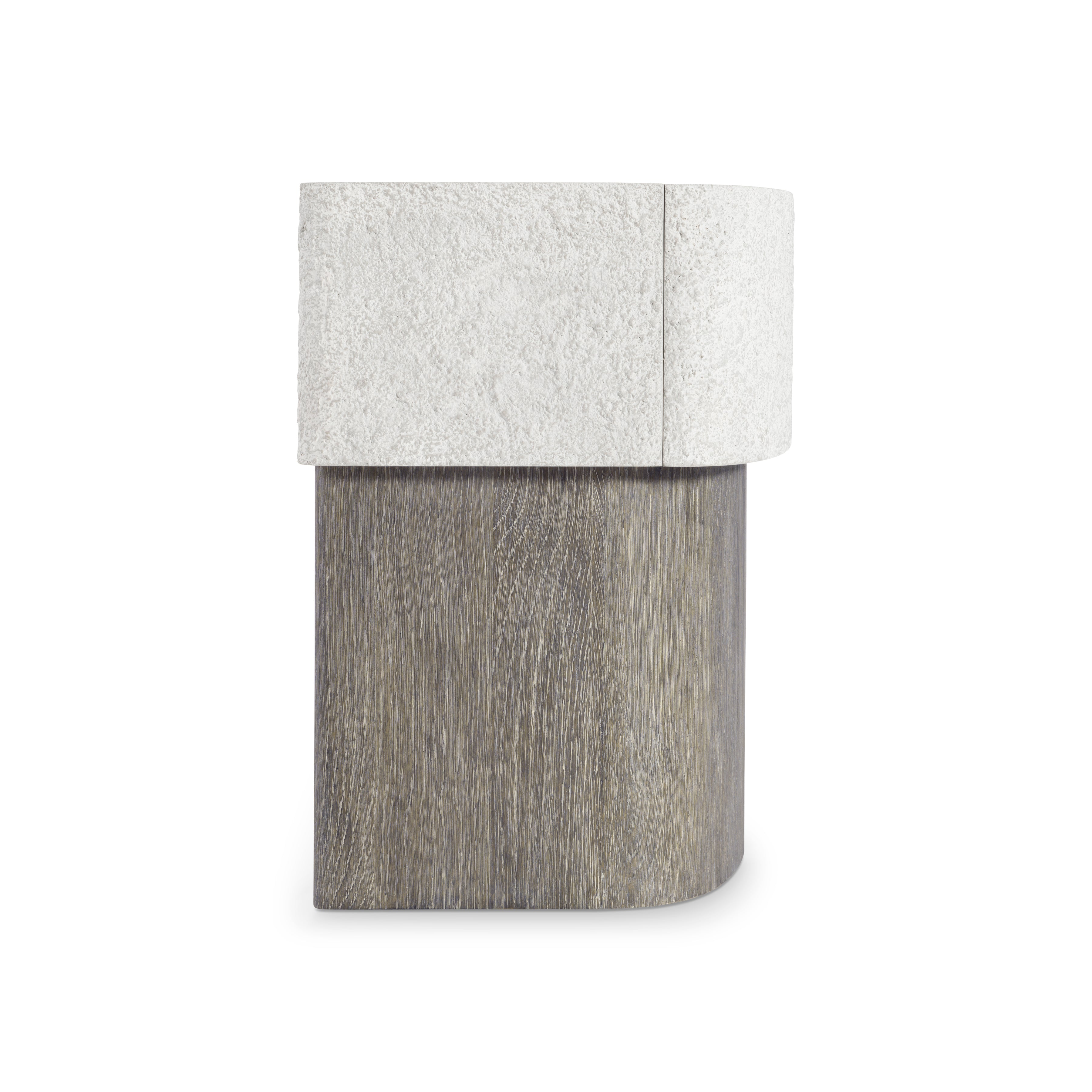Monolith Faux Stone Nightstand by Bernhardt