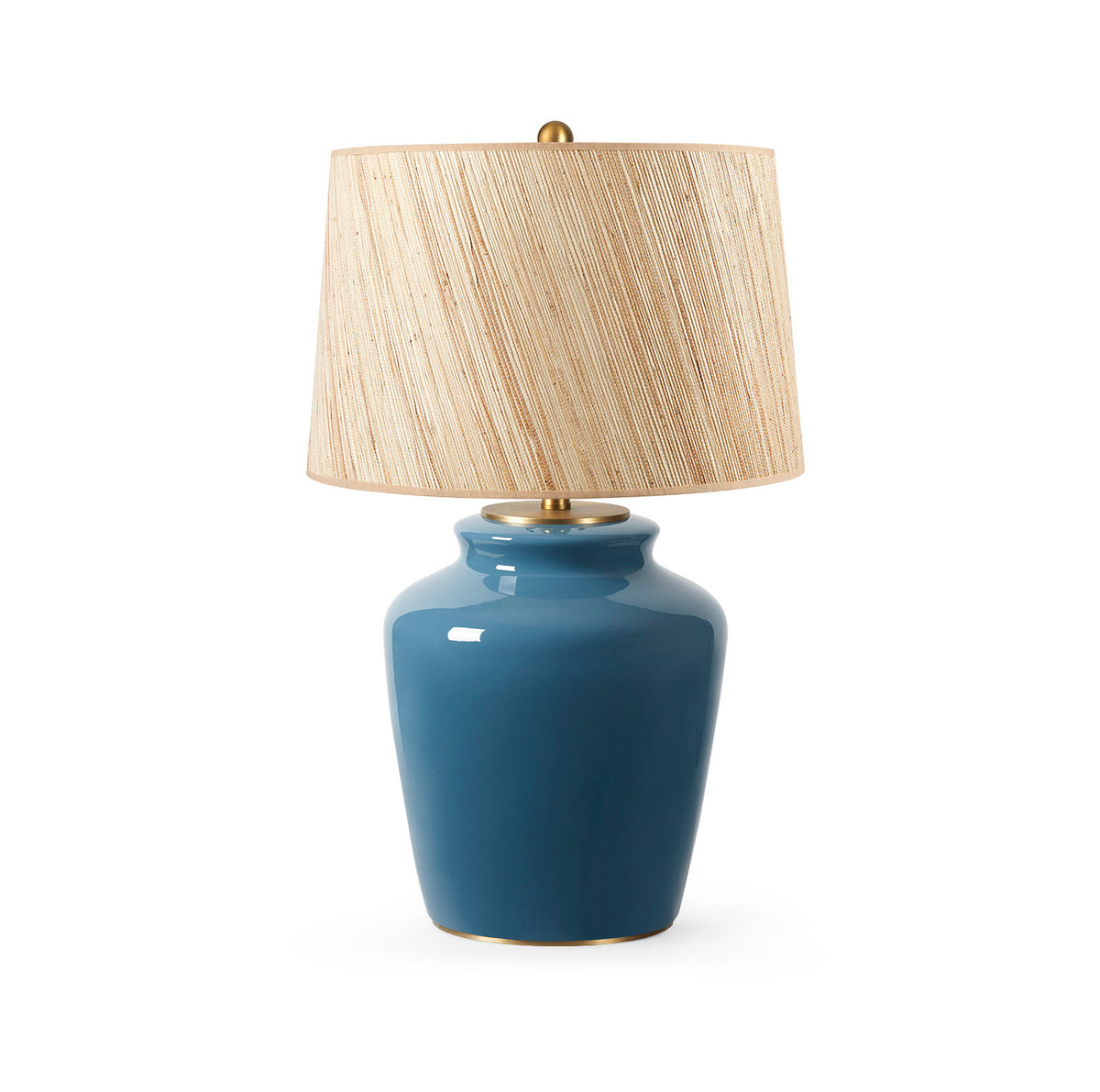 Aksel Lamp with Shade 17-inch Papyrus, with Gold / Cruise Teal