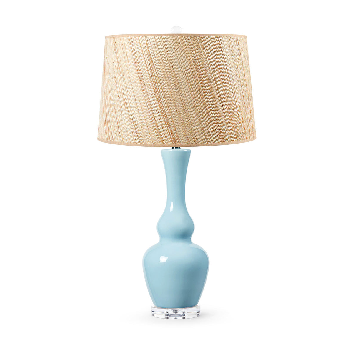 Ansonia Lamp with Shade 17-inch Papyrus, with Nickel