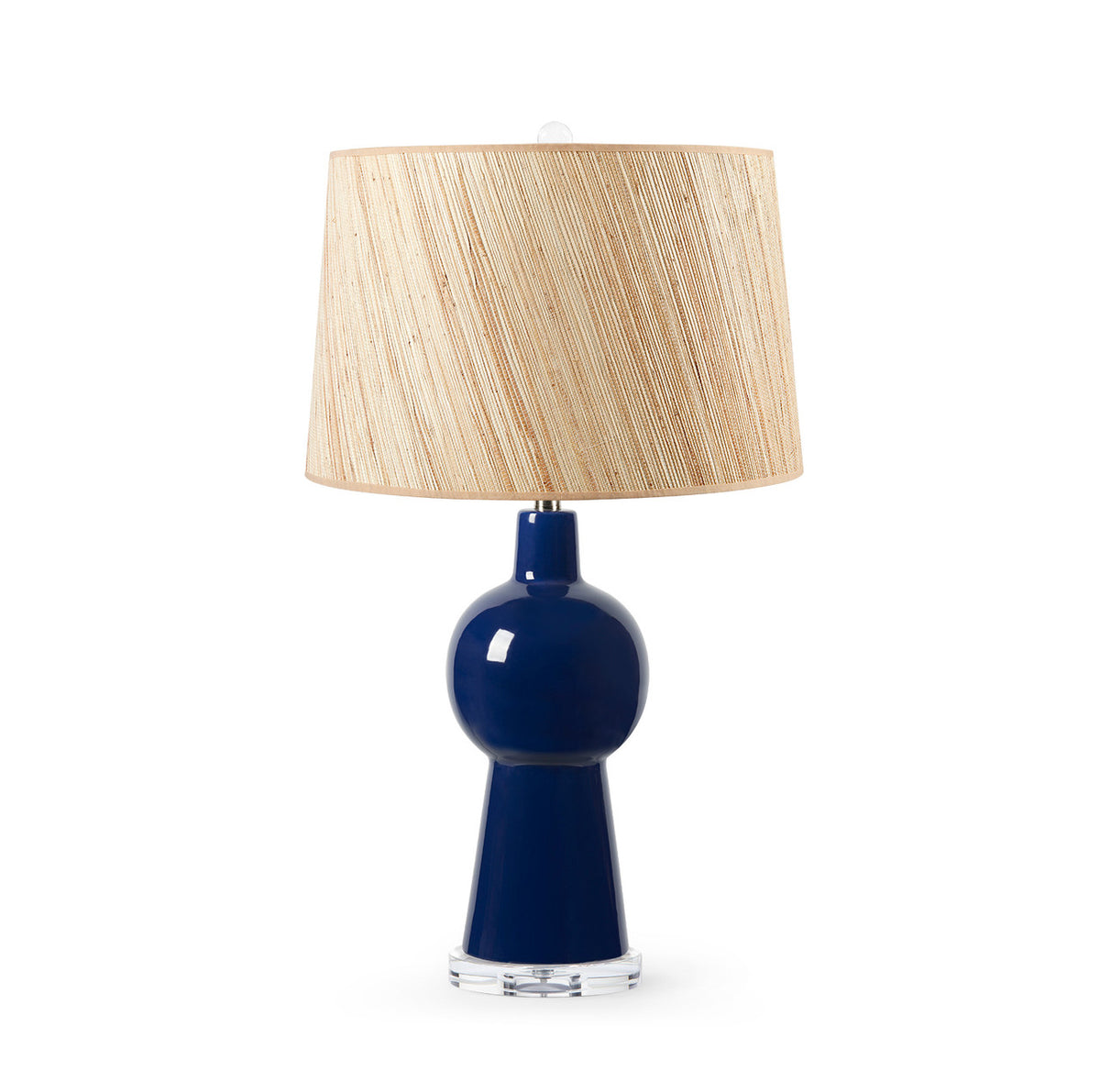 Astrid Lamp with Shade 17-inch Papyrus, with Nickel