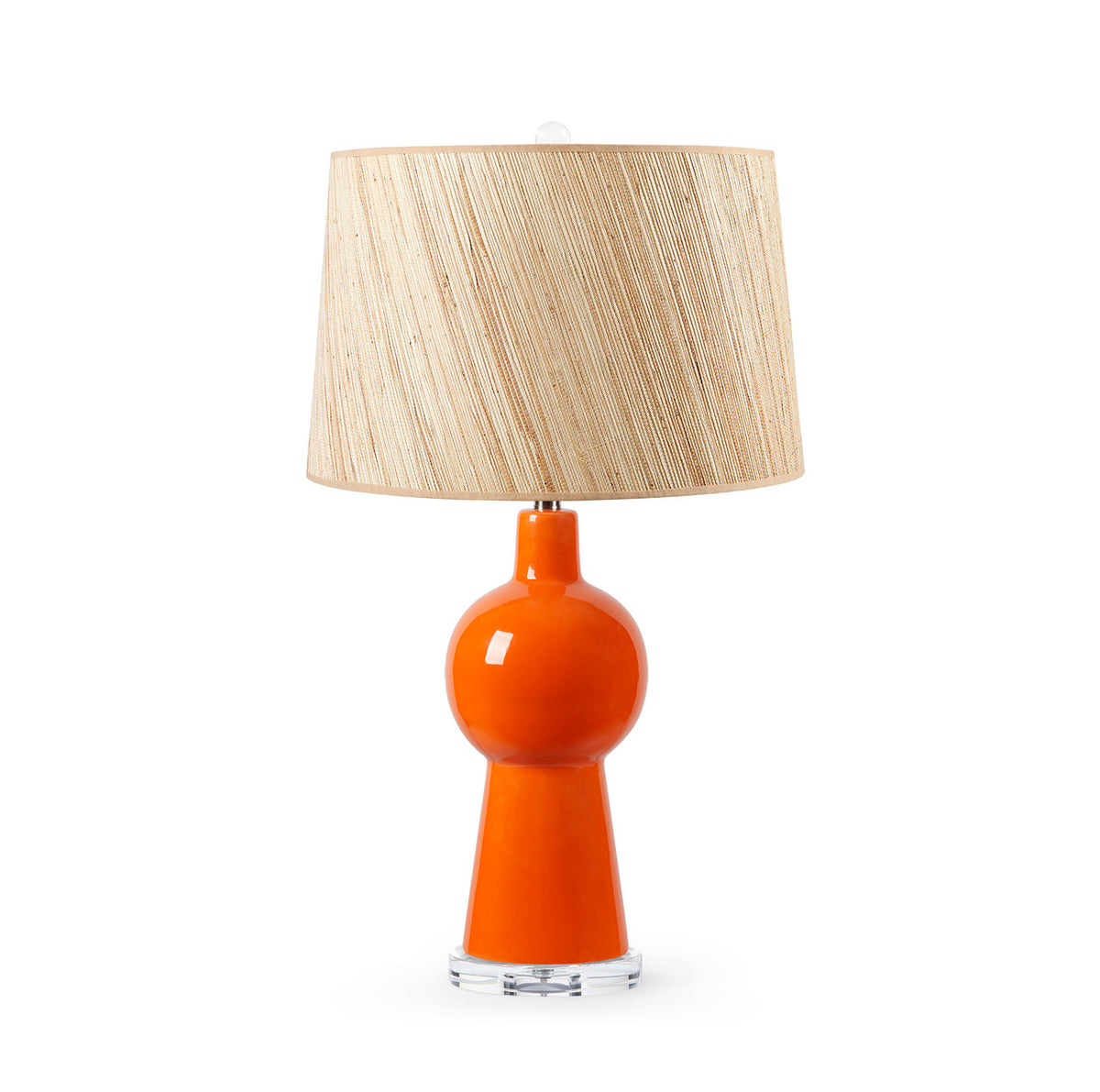 Astrid Lamp with Shade 17-inch Papyrus, with Nickel