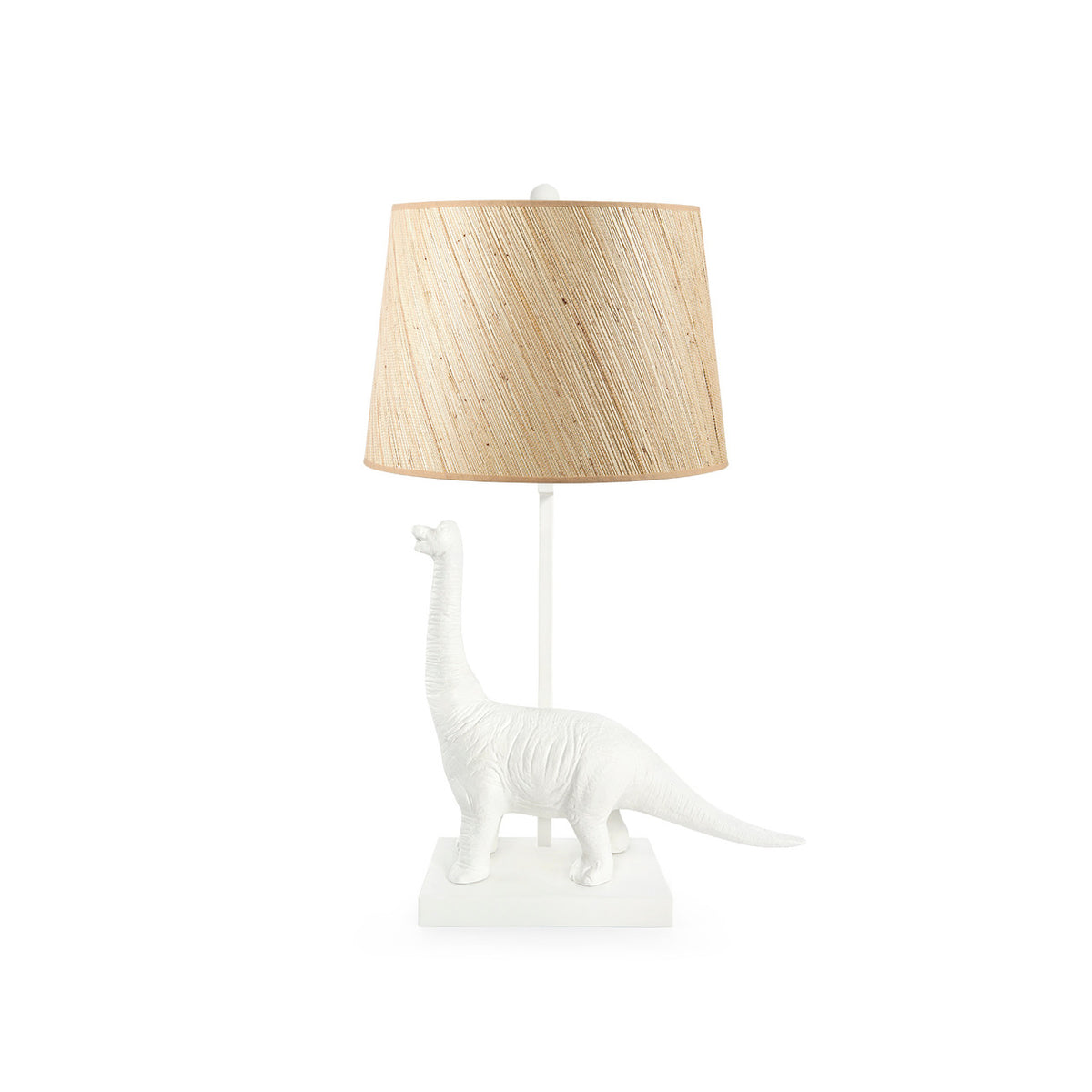Bruno Lamp with Shade 14-inch Papyrus, with Nickel