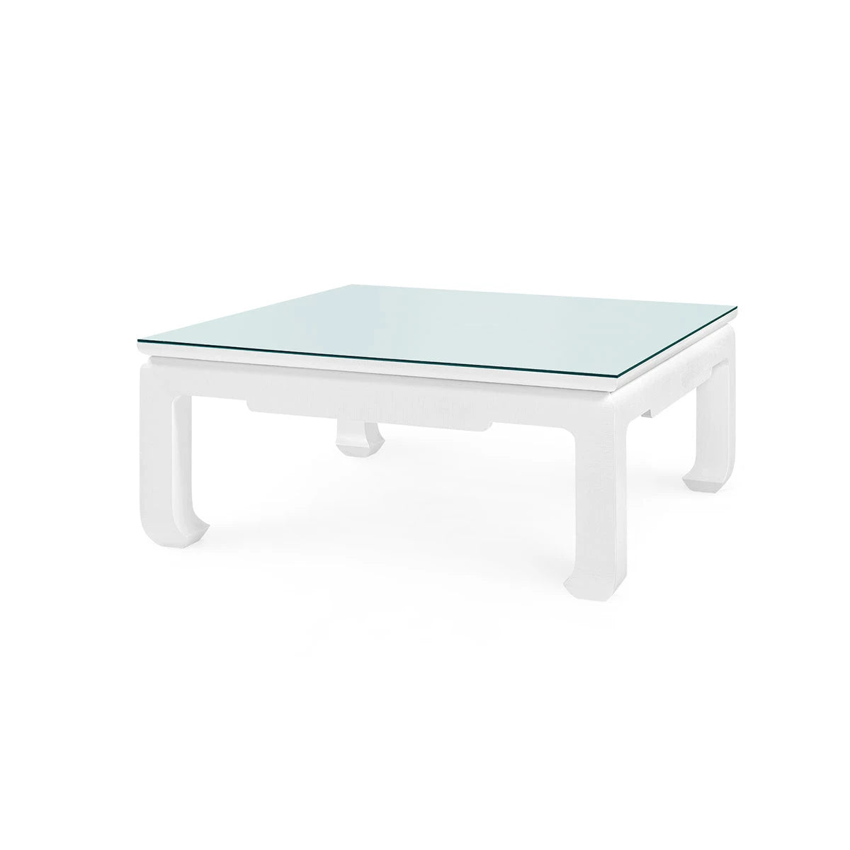 Bethany Large Square Coffee Table with Glass Top