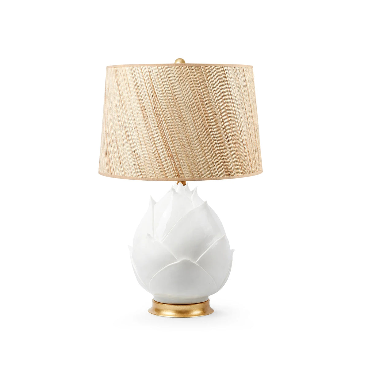 Budding Lamp with Shade 17-inch Papyrus - with Gold