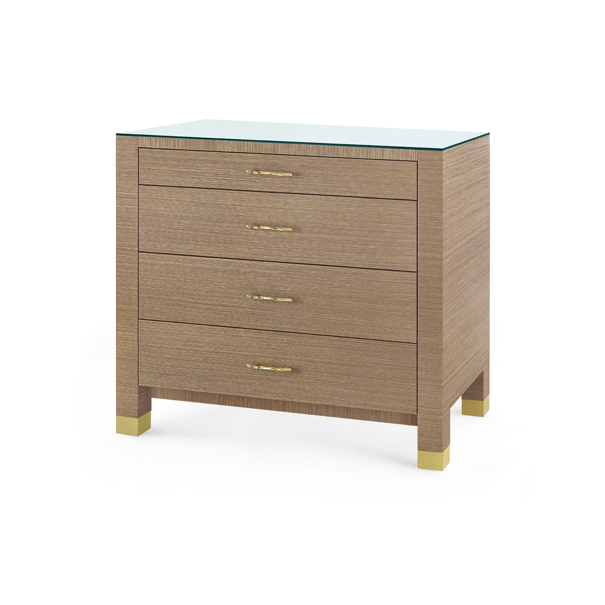 Camden Large 4-Drawer with Glass Top