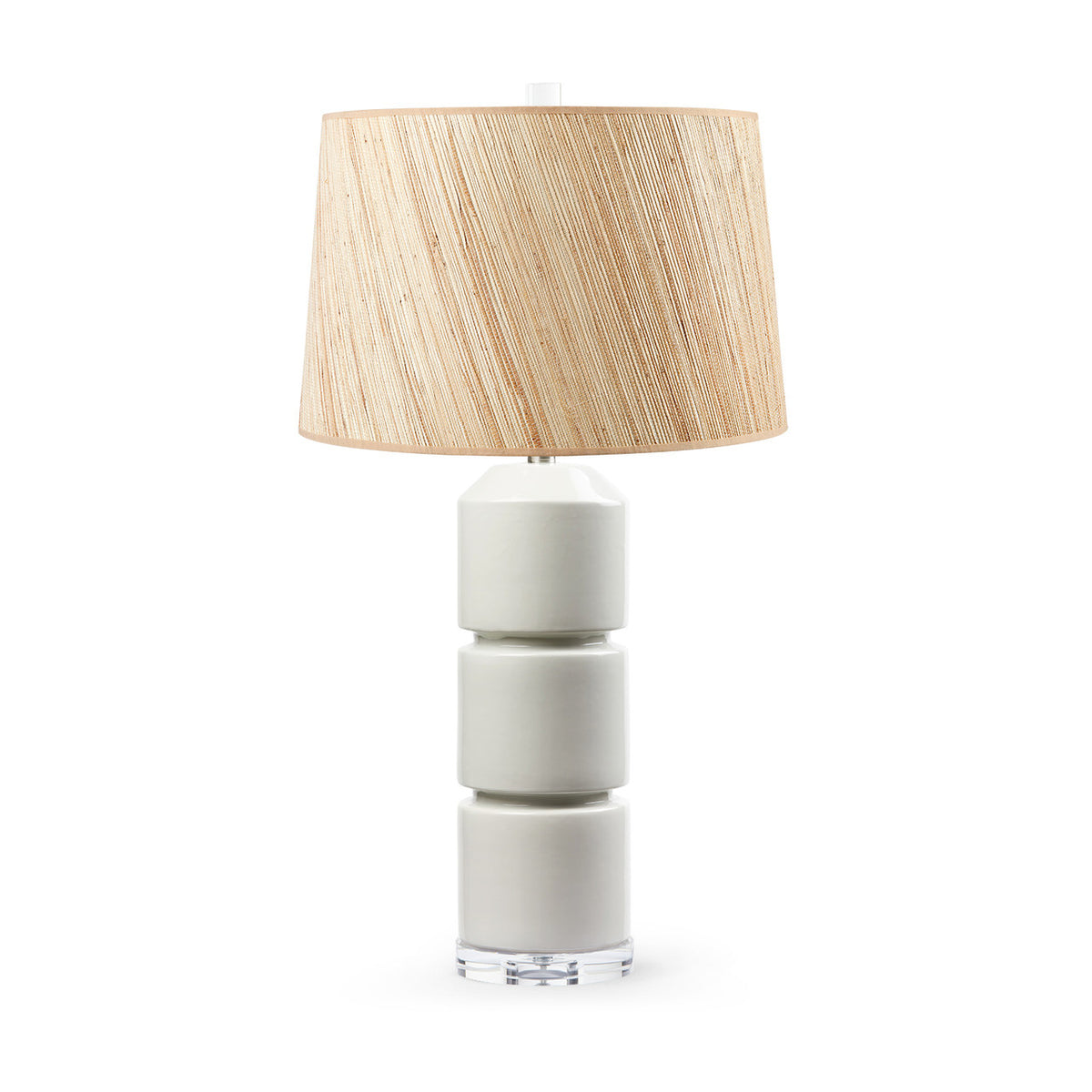 Charles Lamp with Shade 17-inch Papyrus - with Nickel