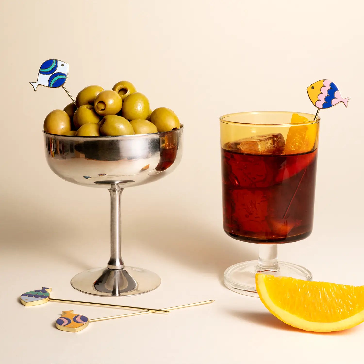 Octaevo Cocktail Picks - Fish Splash (Set of 4)