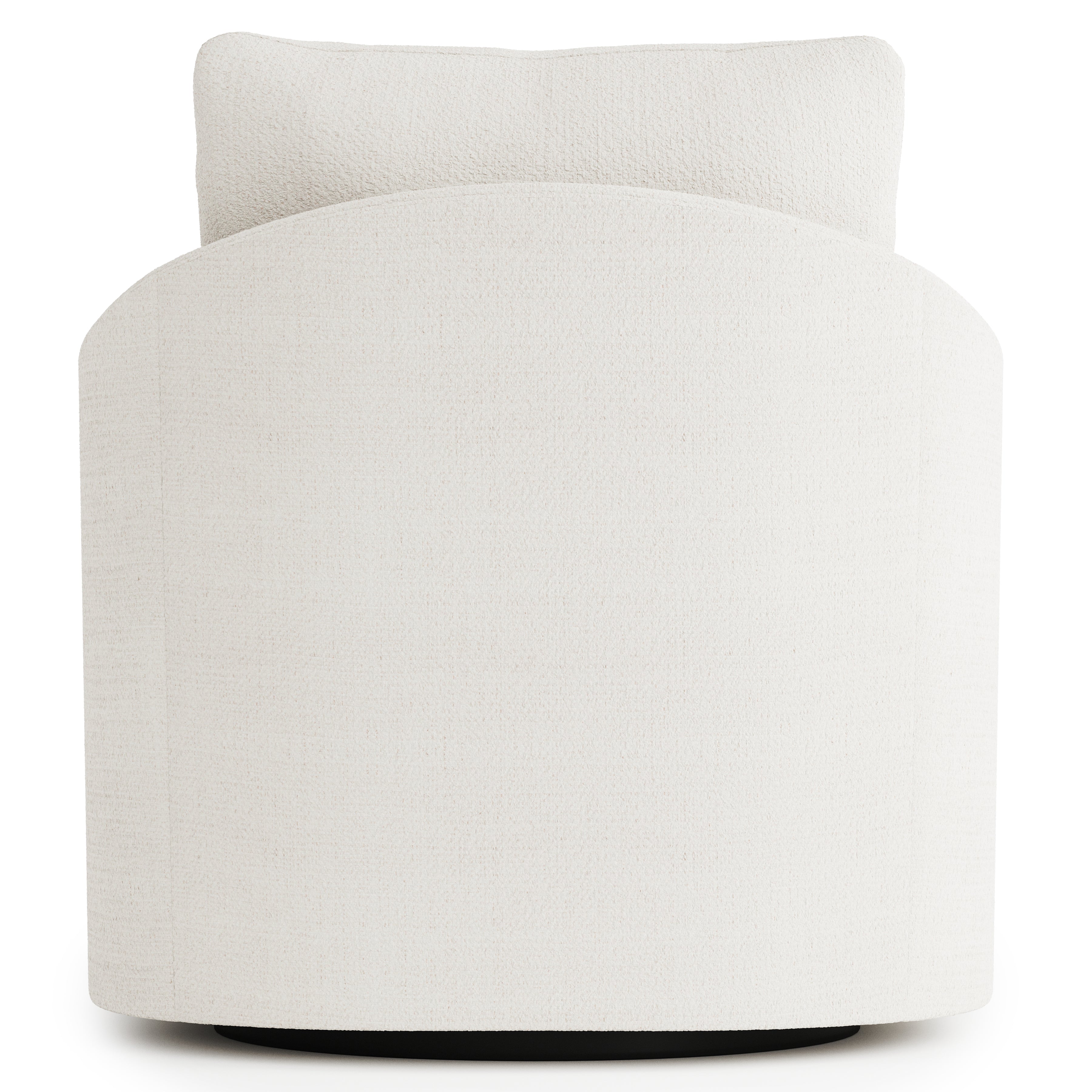 Astoria White Fabric Swivel Chair by Bernhardt