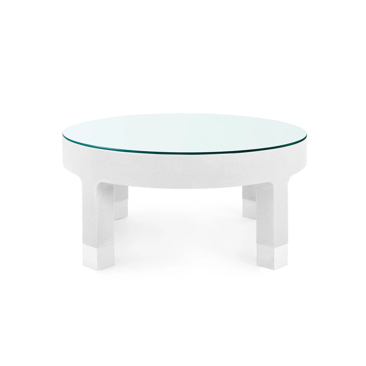 Dakota Round Coffee Table with Glass Top