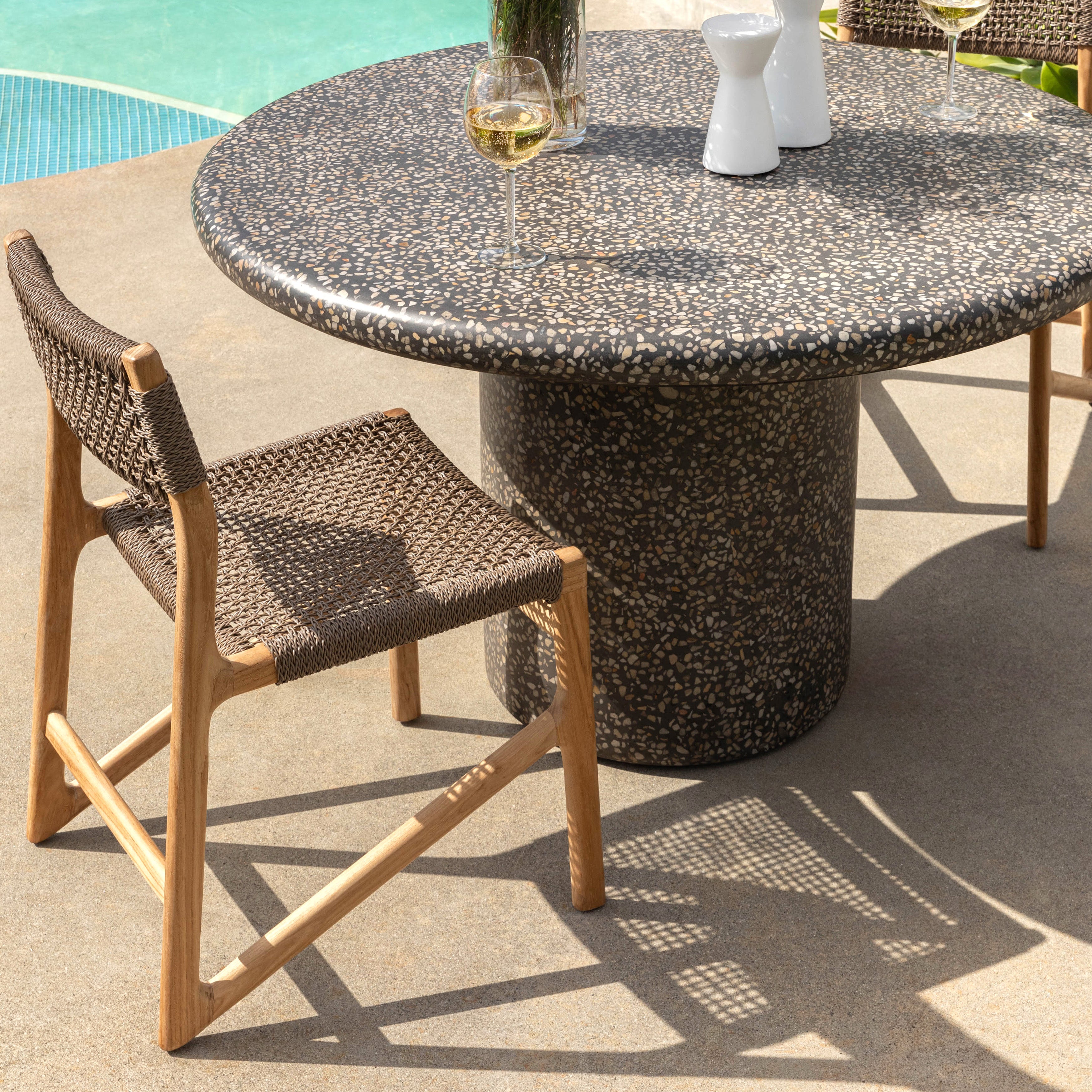 OB-14515 Concrete Terrazzo Outdoor Dining Table Outdoor Dining Tables Dovetail , Black Friday Sale Dovetail Furniture Sale, Old Bones Co, Mid Century Furniture Sale, Four Hands Furniture, Black Friday Sale OB-14515 Concrete Terrazzo Outdoor Dining Table,Gus Sale, Perigold OB-14515 Concrete Terrazzo Outdoor Dining Table Outdoor Dining Tables Black Friday Sale , Perigold Sale OB-14515 Concrete Terrazzo Outdoor Dining Table,OB-14515 Concrete Terrazzo Outdoor Dining Table Lulu and Georgia, Burke Decor Sale OB-1