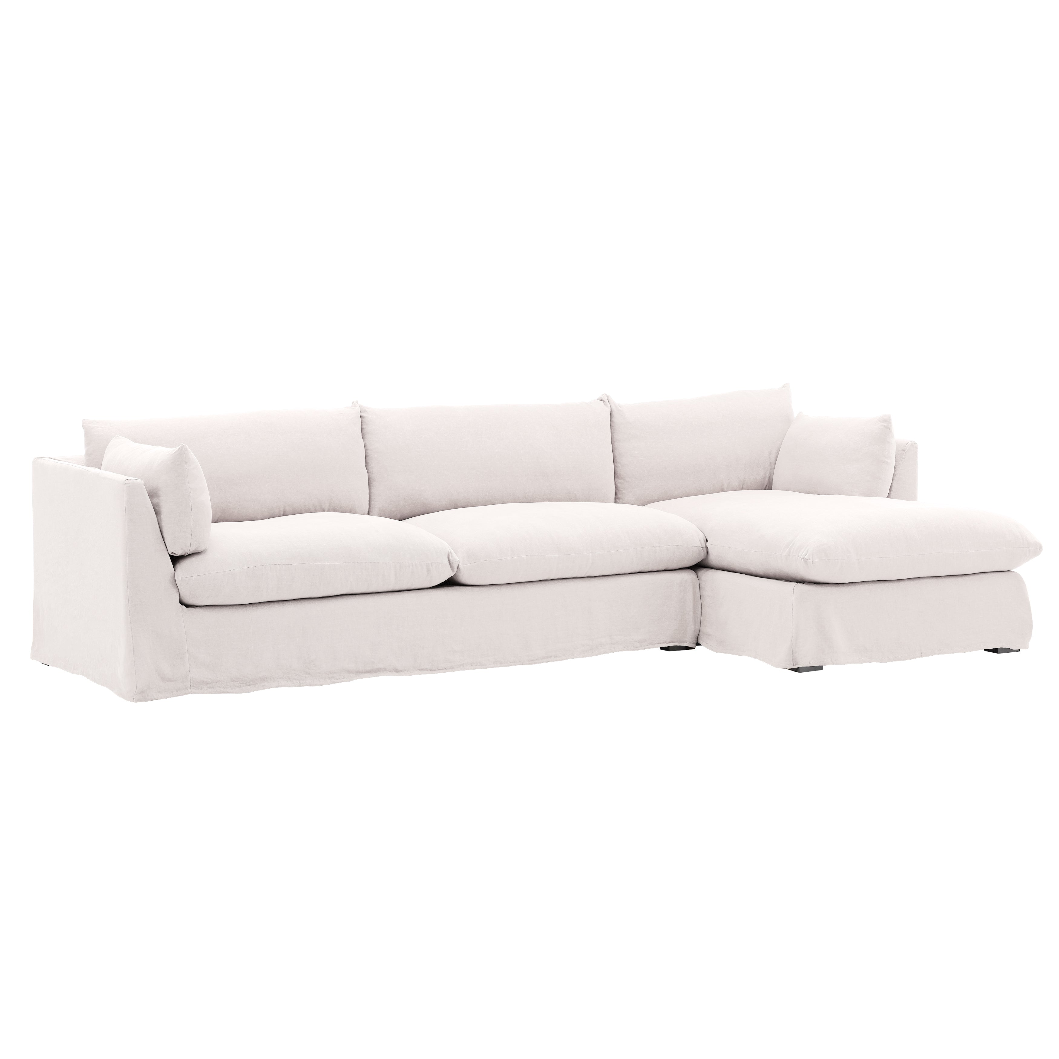 OB-79025 Fabric 2-Piece Chaise Sectional