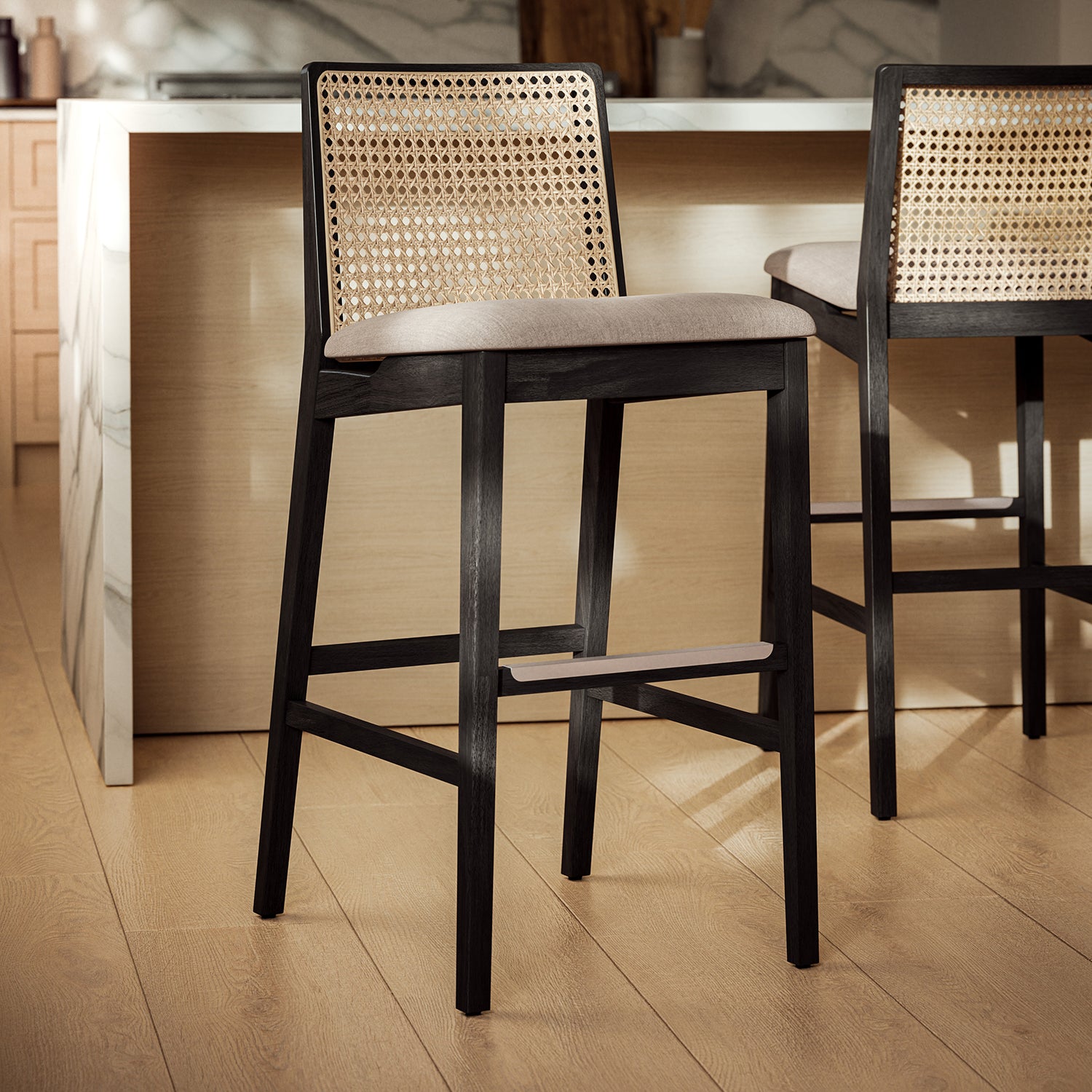 Nardia Cane Counter Stool