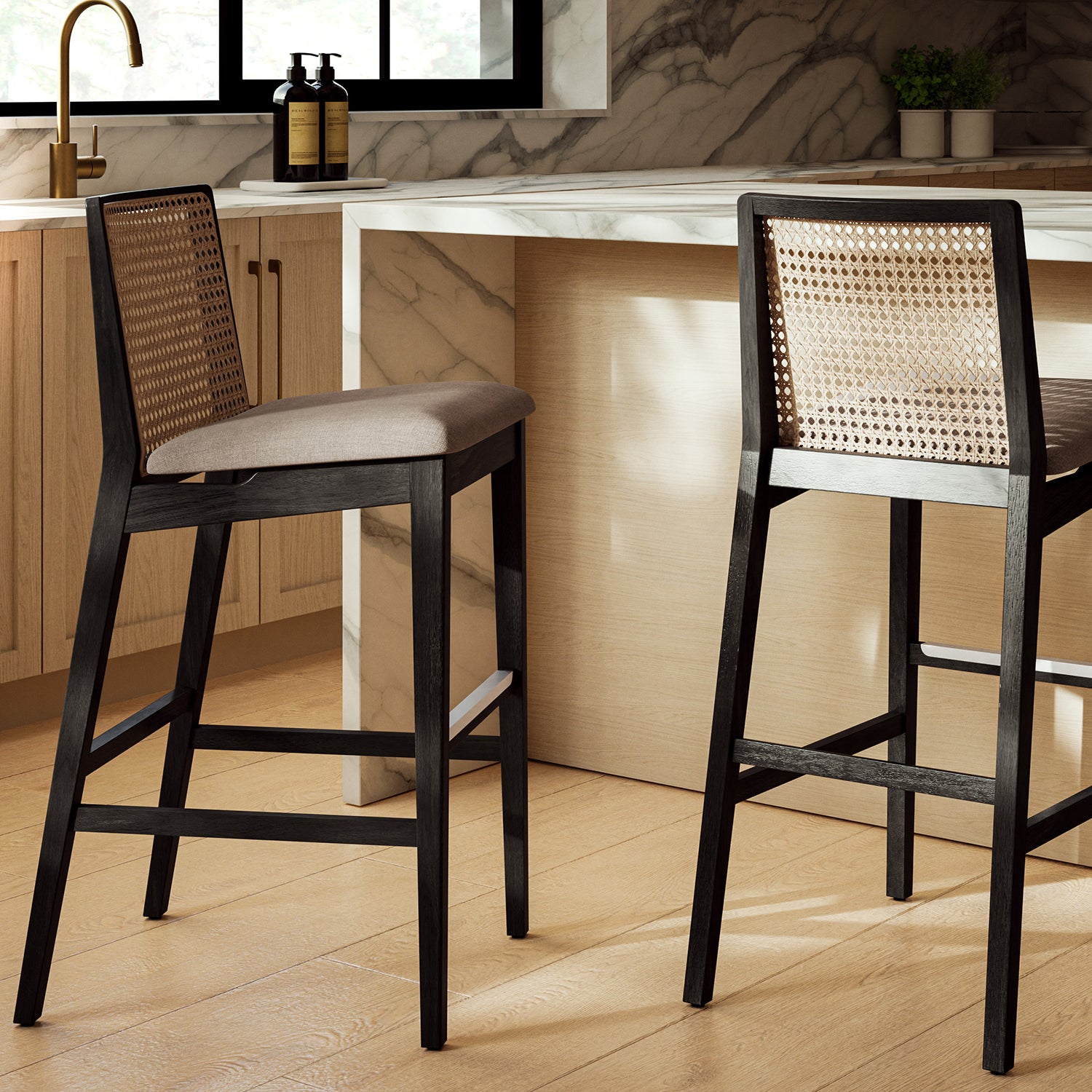 Nardia Cane Counter Stool
