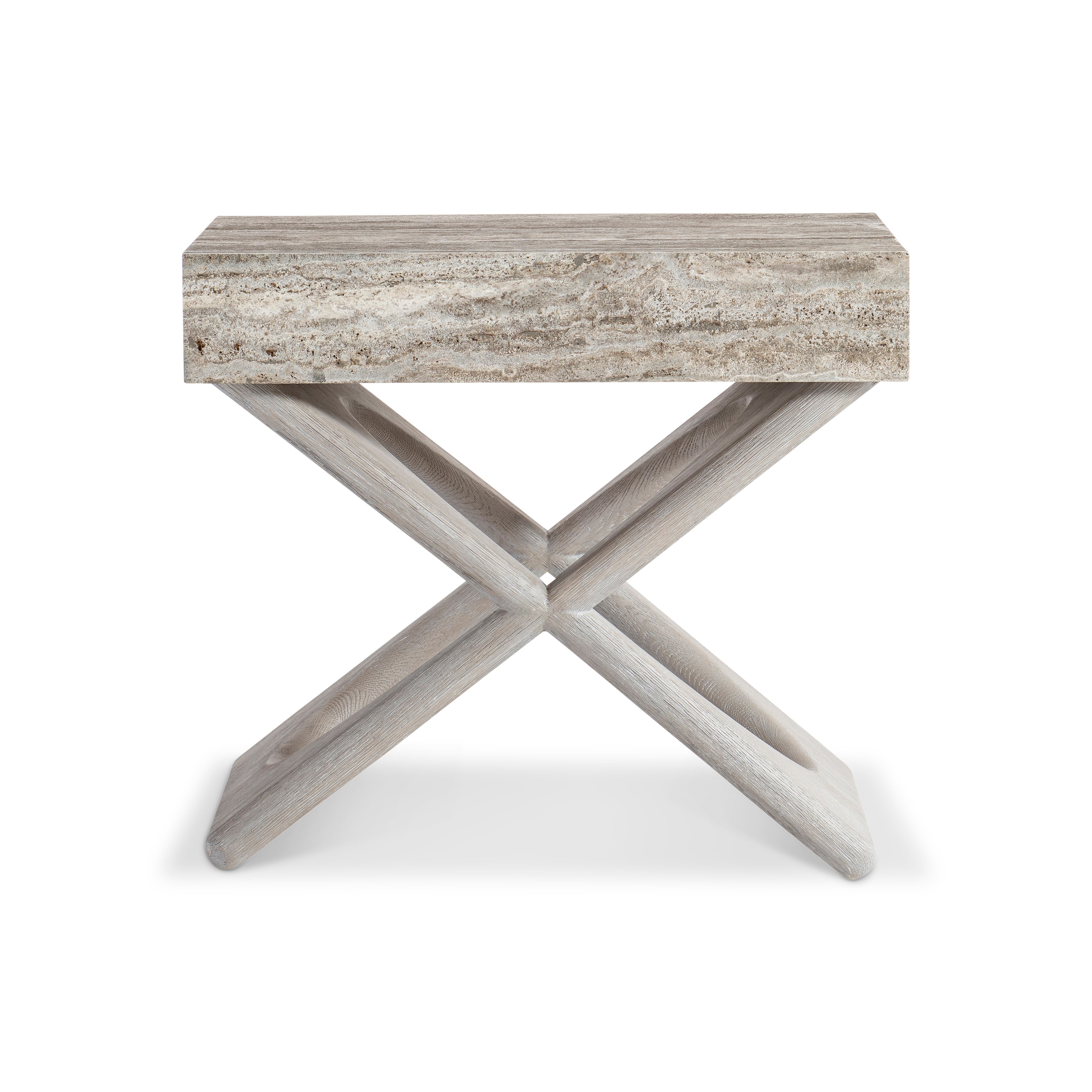 Sereno Travertine Nightstand by Bernhardt