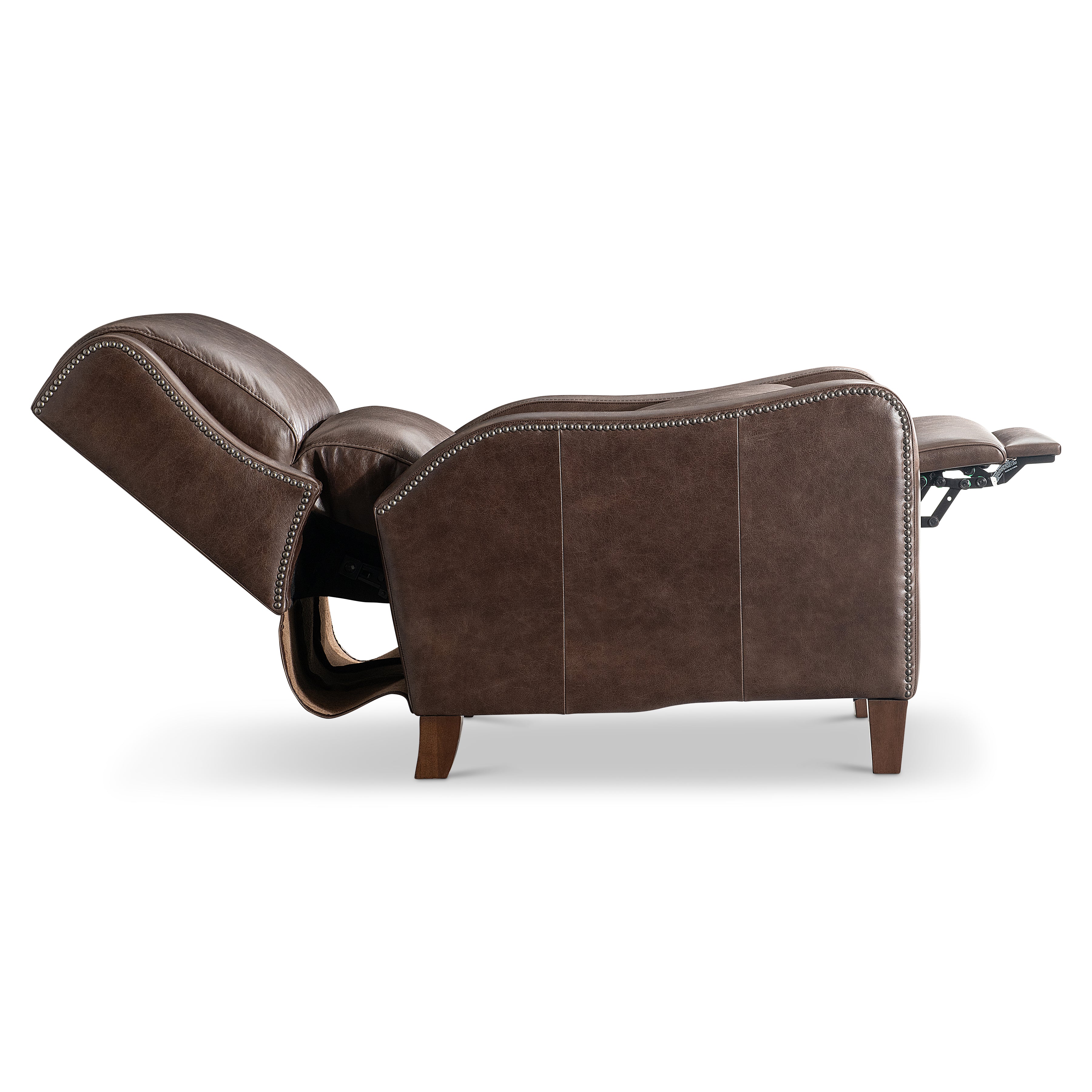Landon Brown Leather Recliner by Bernhardt