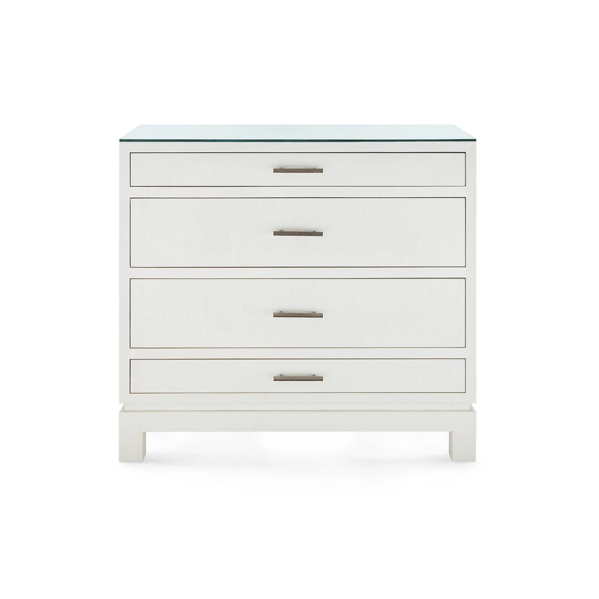 Florence Large 4-Drawer with Glass Top