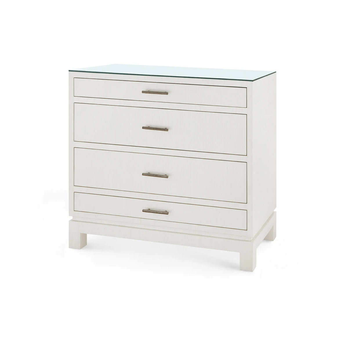 Florence Large 4-Drawer with Glass Top
