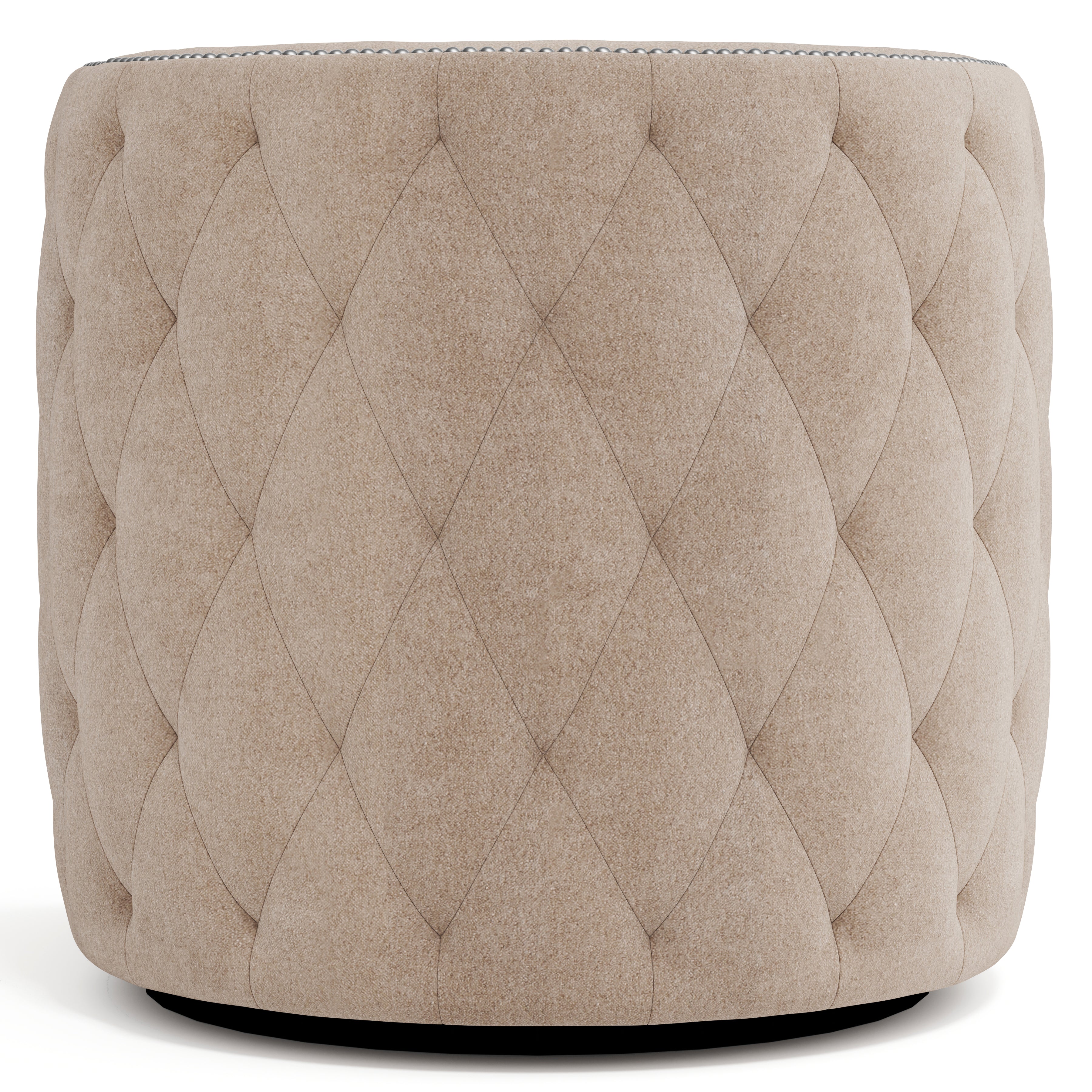 Palazzo Beige Fabric Swivel Chair by Bernhardt