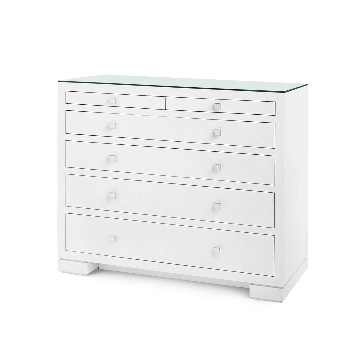 Frances 6-Drawer with Glass Top