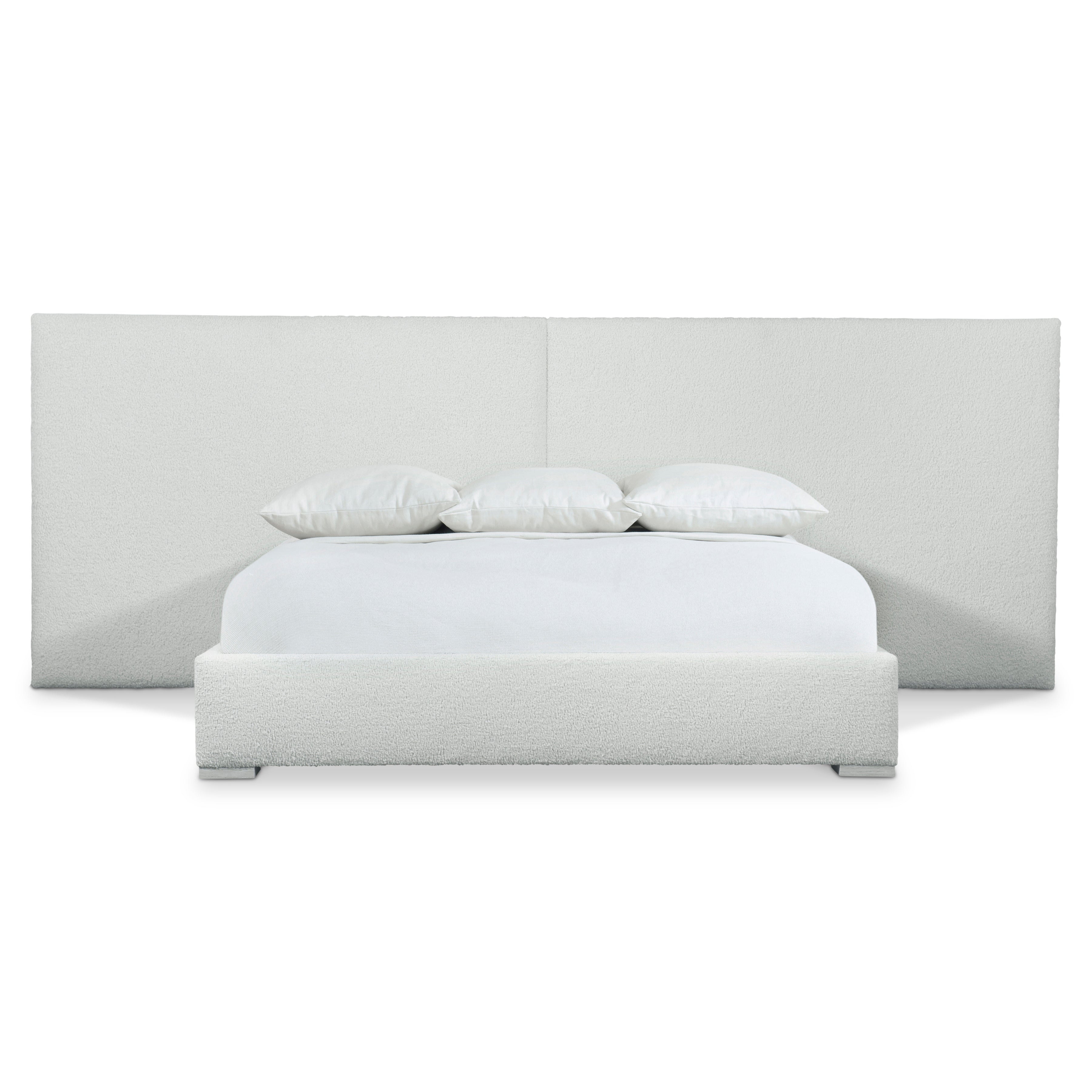 Solaria King Dual Headboard Fully Upholstered Panel Bed by Bernhardt