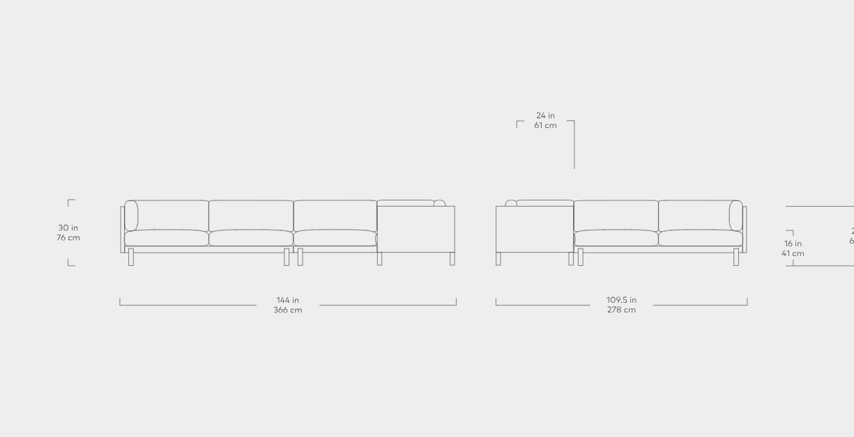 Silverlake XL Sectional Sectional Sofa Gus*     Four Hands, Mid Century Modern Furniture, Old Bones Furniture Company, Old Bones Co, Modern Mid Century, Designer Furniture, https://www.oldbonesco.com/