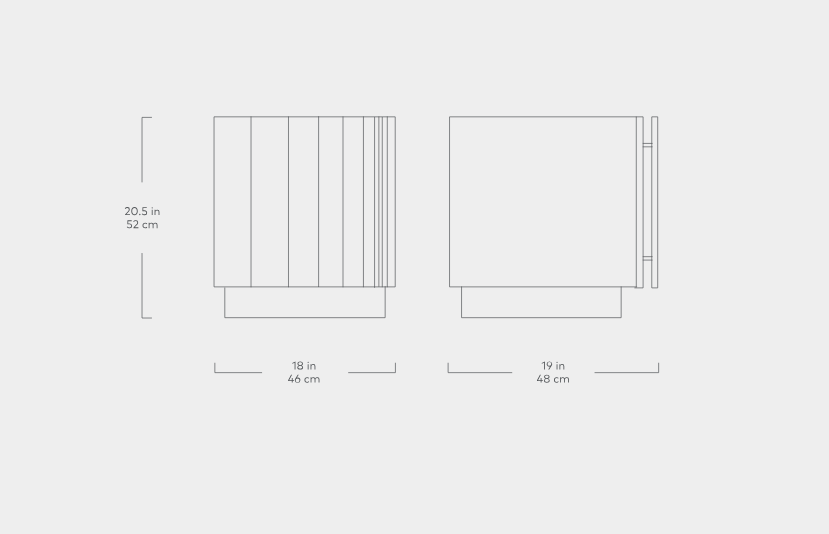 Elora End Table Storage Gus* Four Hands, Mid Century Modern Furniture, Old Bones Furniture Company, Old Bones Co, Modern Mid Century, Designer Furniture, https://www.oldbonesco.com/