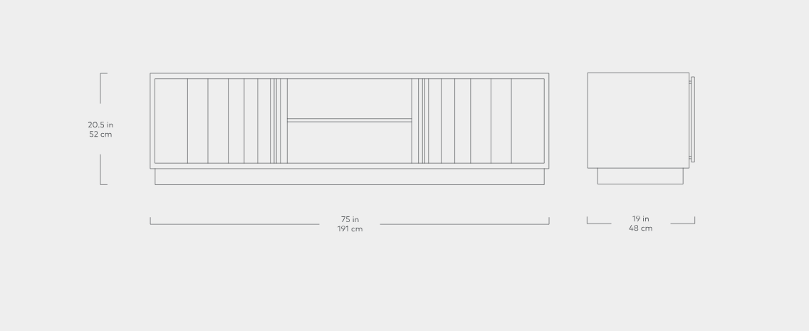 Elora Media Stand Storage Gus* Four Hands, Mid Century Modern Furniture, Old Bones Furniture Company, Old Bones Co, Modern Mid Century, Designer Furniture, https://www.oldbonesco.com/
